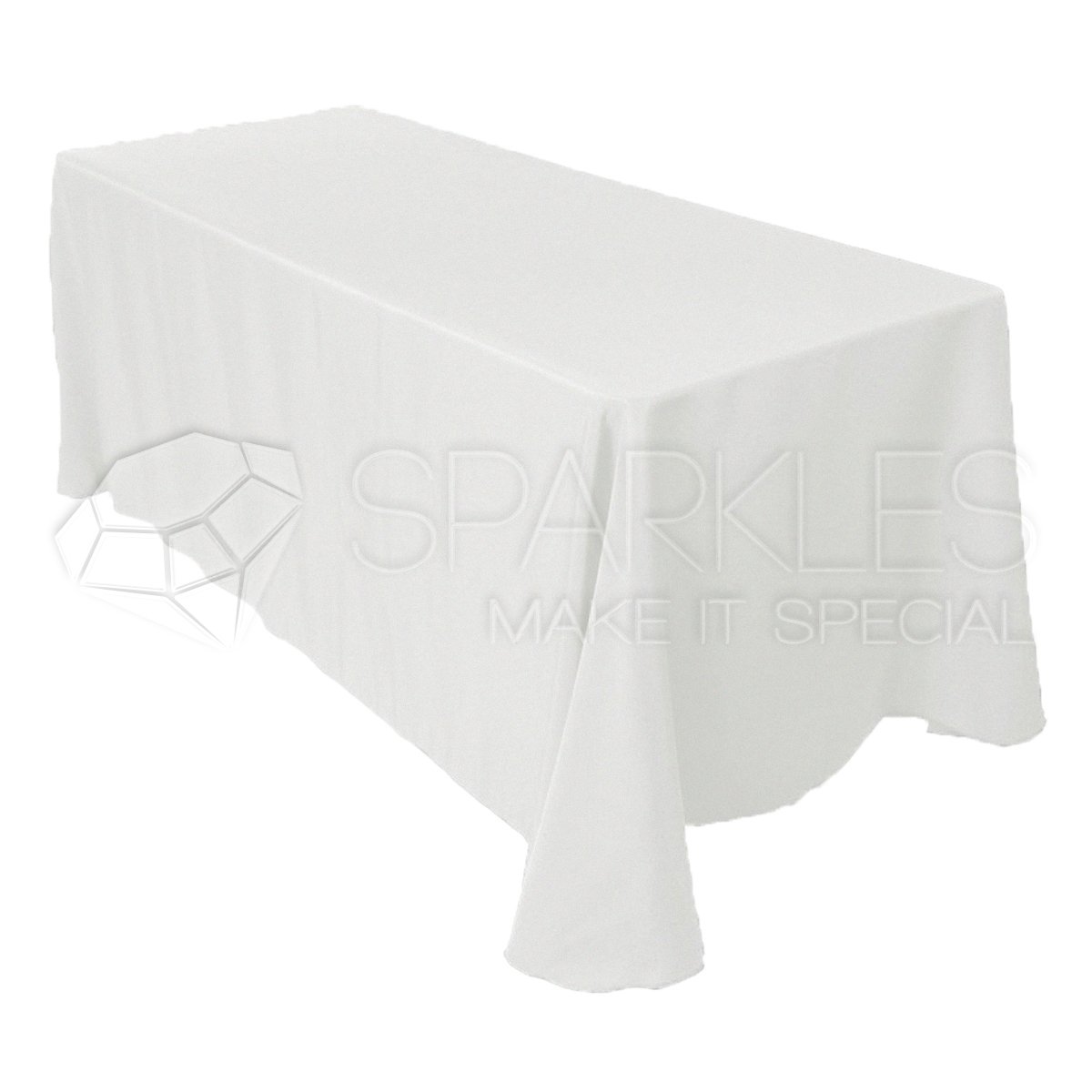 Sponsored Ad - Sparkles Make It Special 5-pcs 90" x 156" Inch Rectangular Polyester Cloth Fabric Linen Tablecloth - Weddin...