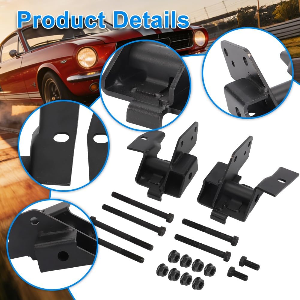 AUTOVIC Motor Mount Kit Frame Brackets Compatible with Mustang 1965-1970 for Small Block V8 289 302 351 Engine