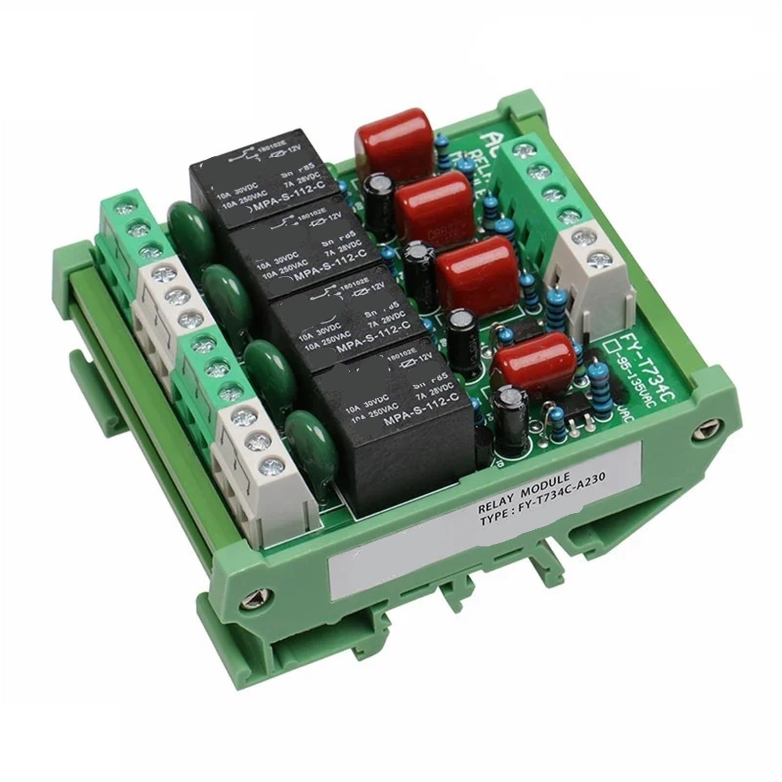 Relais 4 canaux 12V 24V AC DC interface PLC FY-T734 - 3