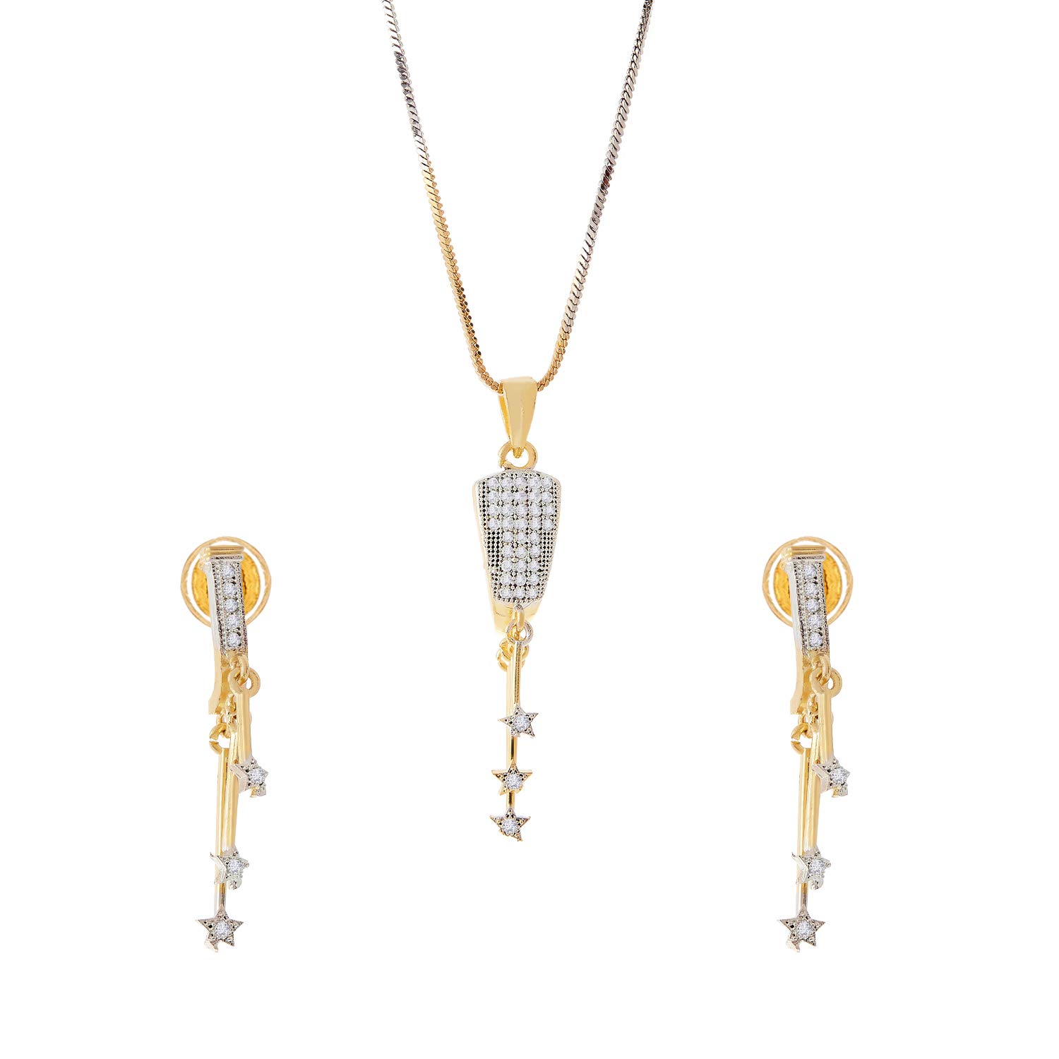Heart Shape Ad Pendant Necklace Set & Big Size Pendant (Design 7)
