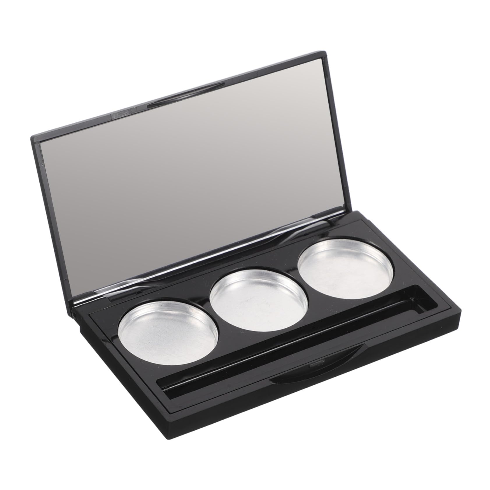 portable makeup palette empty eyeshadow and blush case refillable cosmetic storage organizer with brush slot compact travel makeup box for women