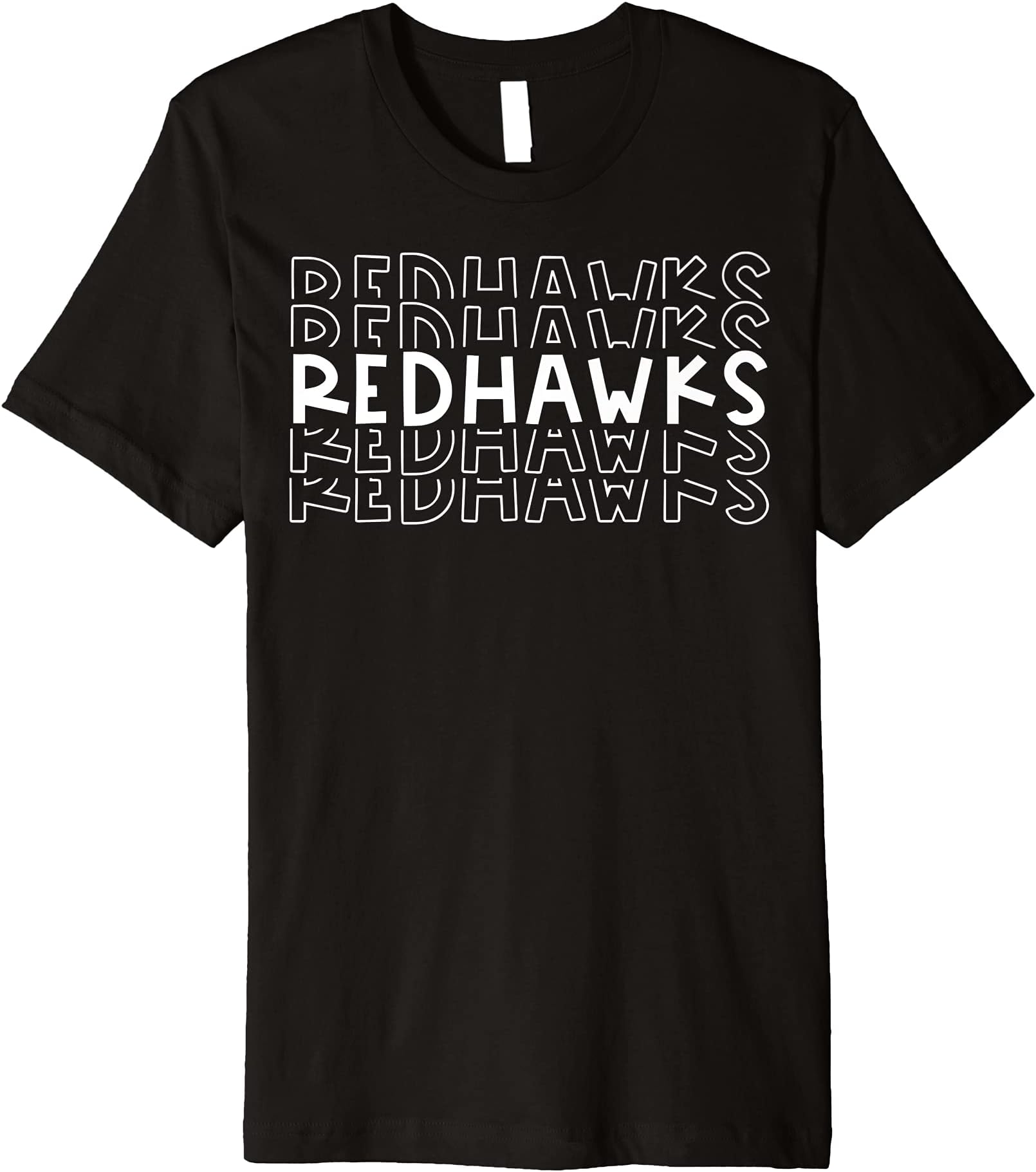 Redhawks School Sports Team Mascot Town Go College Athlete Premium T-Shirt