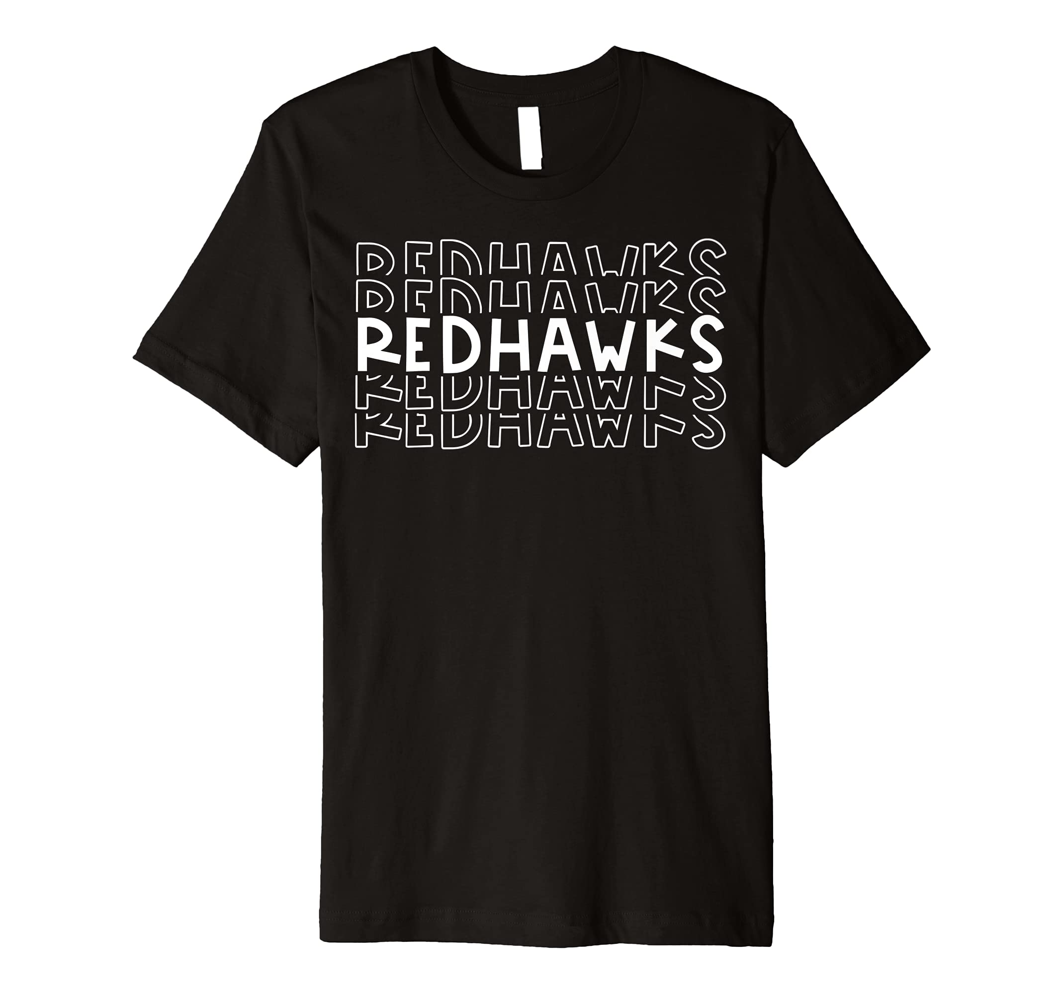 Redhawks School Sports Team Mascot Town Go College Athlete Premium T-Shirt