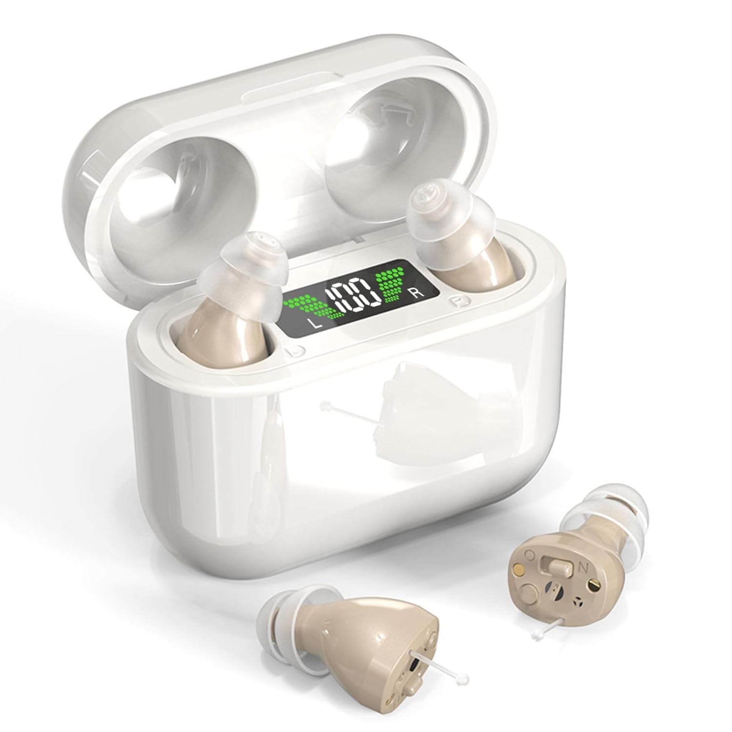 Rechargeable Hearing Amplifier for Adults & Seniors with Crystal Sound