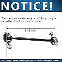 Vista 3 de Detroit Axle - 2 barras estabilizadoras delanteras para Chevrolet Cobalt HHR Pontiac G5 Pursuit, 2 eslabones de extremo de barra estabilizadora
