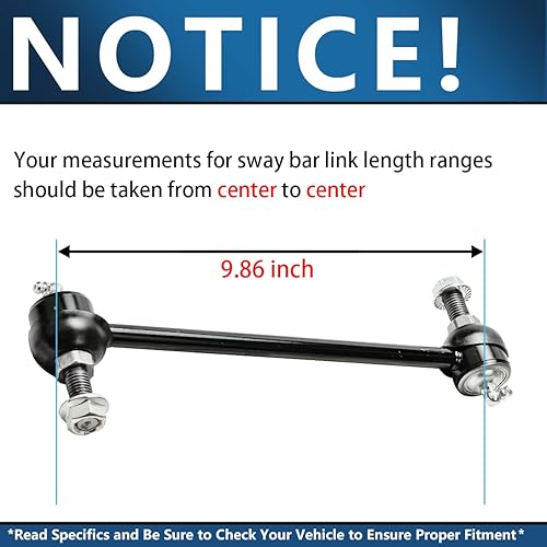 Miniatura 3 de Detroit Axle - 2 barras estabilizadoras delanteras para Chevrolet Cobalt HHR Pontiac G5 Pursuit, 2 eslabones de extremo de barra estabilizadora de