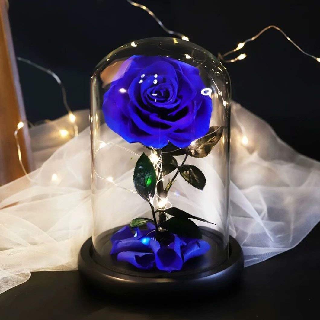 Amazon｜プリザーブドフラワー バラ ブルー ローズ 薔薇 花 可愛い