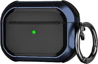 OLEBAND Airpods Pro 2 Case with Keychain,Full-Body Rugged Military Grade Protective Cover,Compatible with New Apple Armor Cover for Airpod pro 2nd Generation 2022,Blue