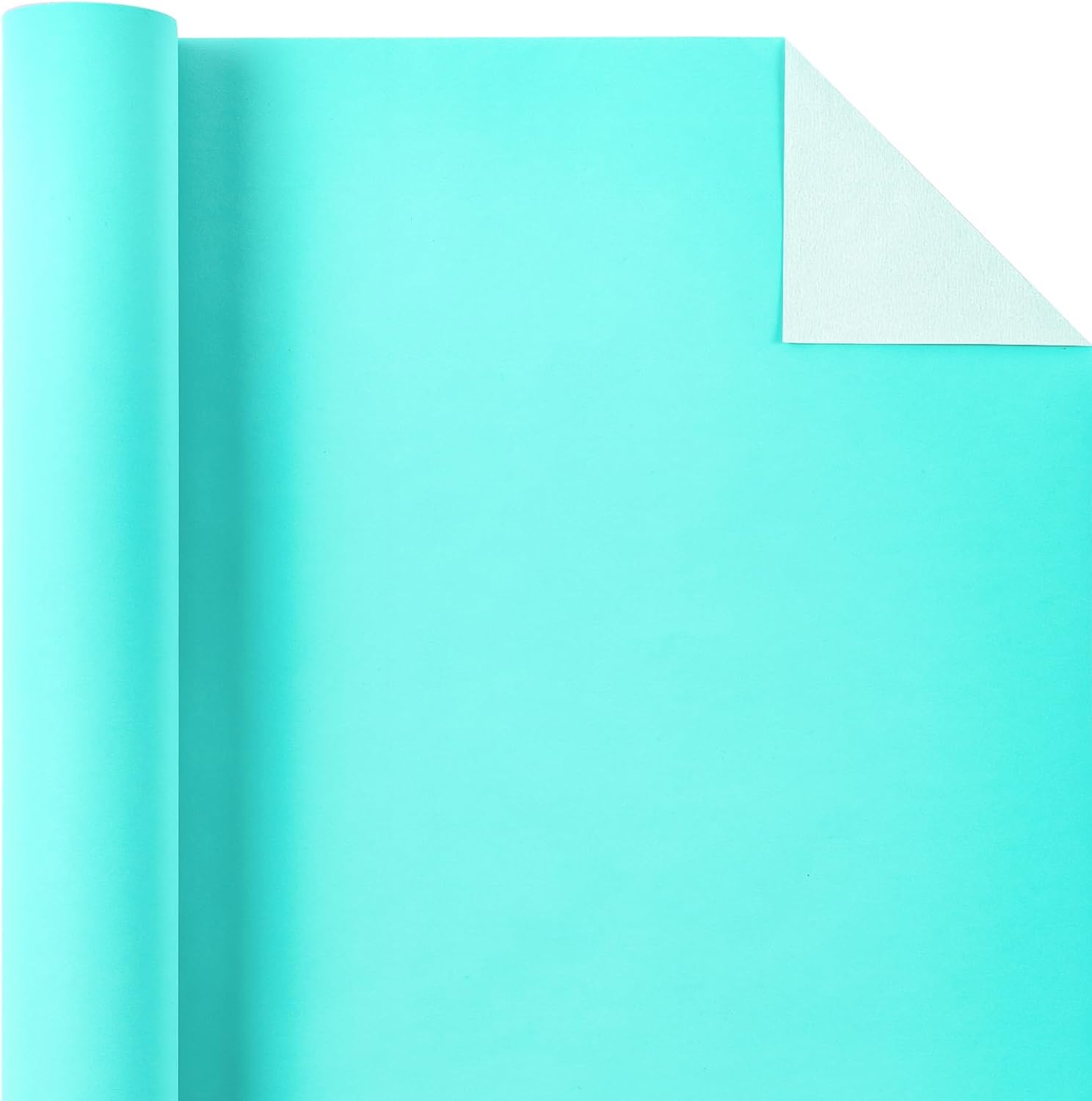 WRAPAHOLIC 30 Inch Kraft Teal Wrapping Paper Roll - 30 Inch x 33 Feet - Solid Color Wrapping Paper Perfect for Birthday, Wedding, Baby Shower, Bridal Shower