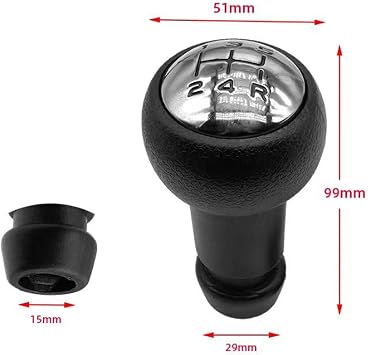 5-Speed Car Gear Shift Knob Shifter Lever for Peugeot 106 107 205 206 207 306 406 307 308 3008 Citroen Picasso Saxo C1 C2 C4 Berlingo, Replacement Manual Transmission Gear Shift Stick Knob