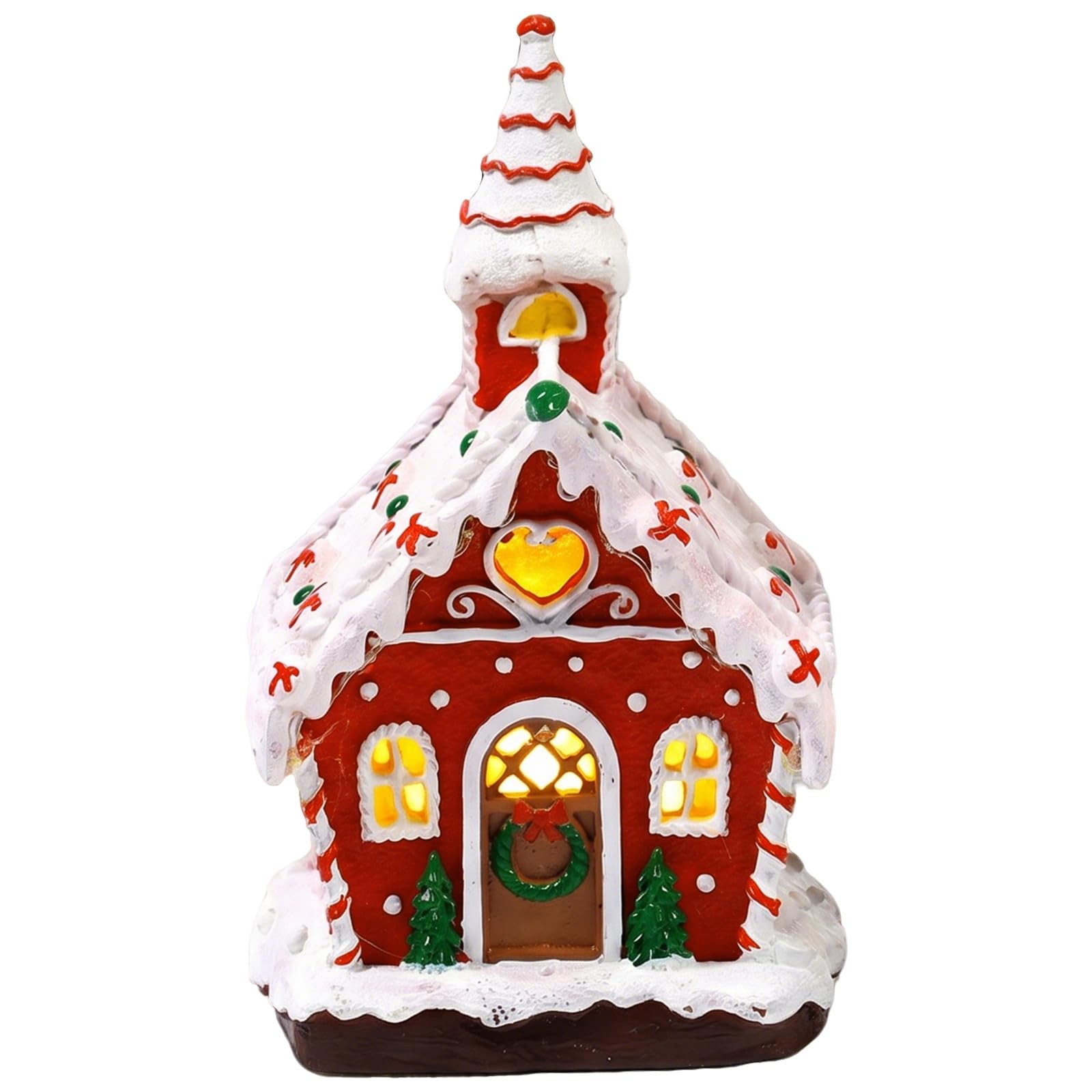 Maison miniature en résine Sosoport pour une table de Noël animée et festive