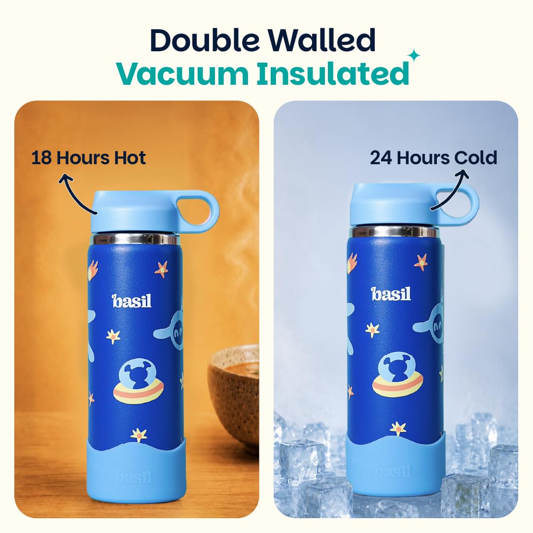 Basil HydraPop Water Bottle - Insulated Stainless Steel -3