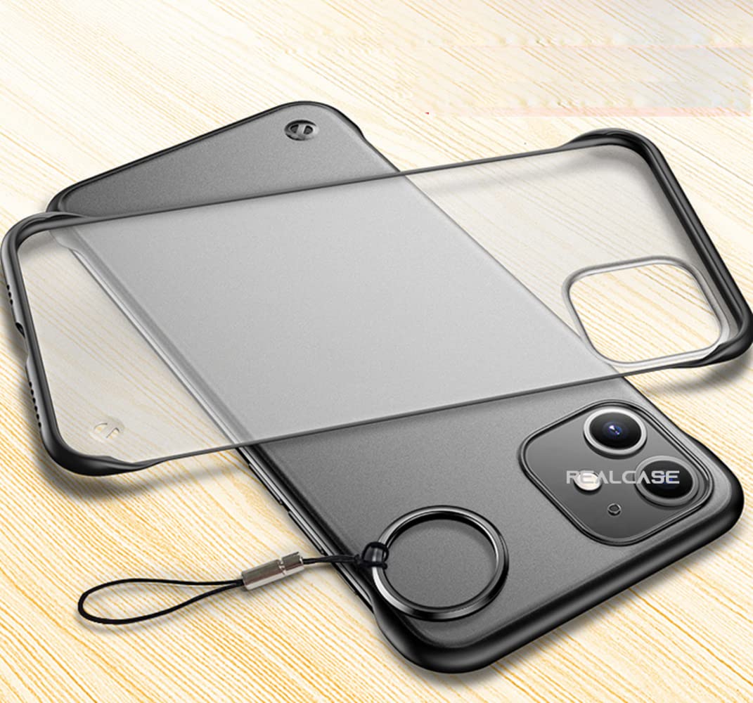 REALCASE iPhone 12 Mini Back Cover Case | Stylish Frameless Matte Hard Skin | Soft TPU Shock Proof Bumper Back Cover Case for iPhone 12 Mini (FR-Black) (B08TM3R14X) Amazon Price History, Amazon Price Tracker