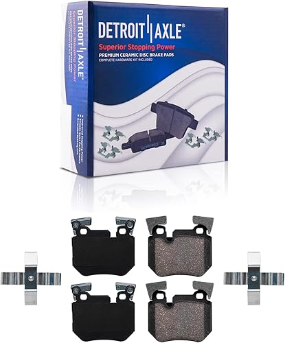 Miniatura 27 de Detroit Axle - Kit de freno trasero para Chevy Equinox Captiva Sport GMC Terrain Pontiac Torrent Saturn Vue Pinzas de freno de disco con soportes