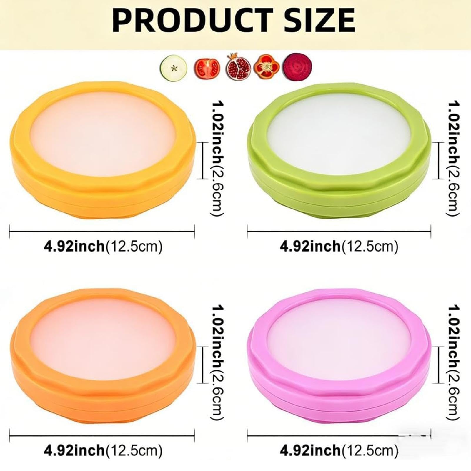 Cápsulas de almacenamiento de cocina de silicona de 4 piezas