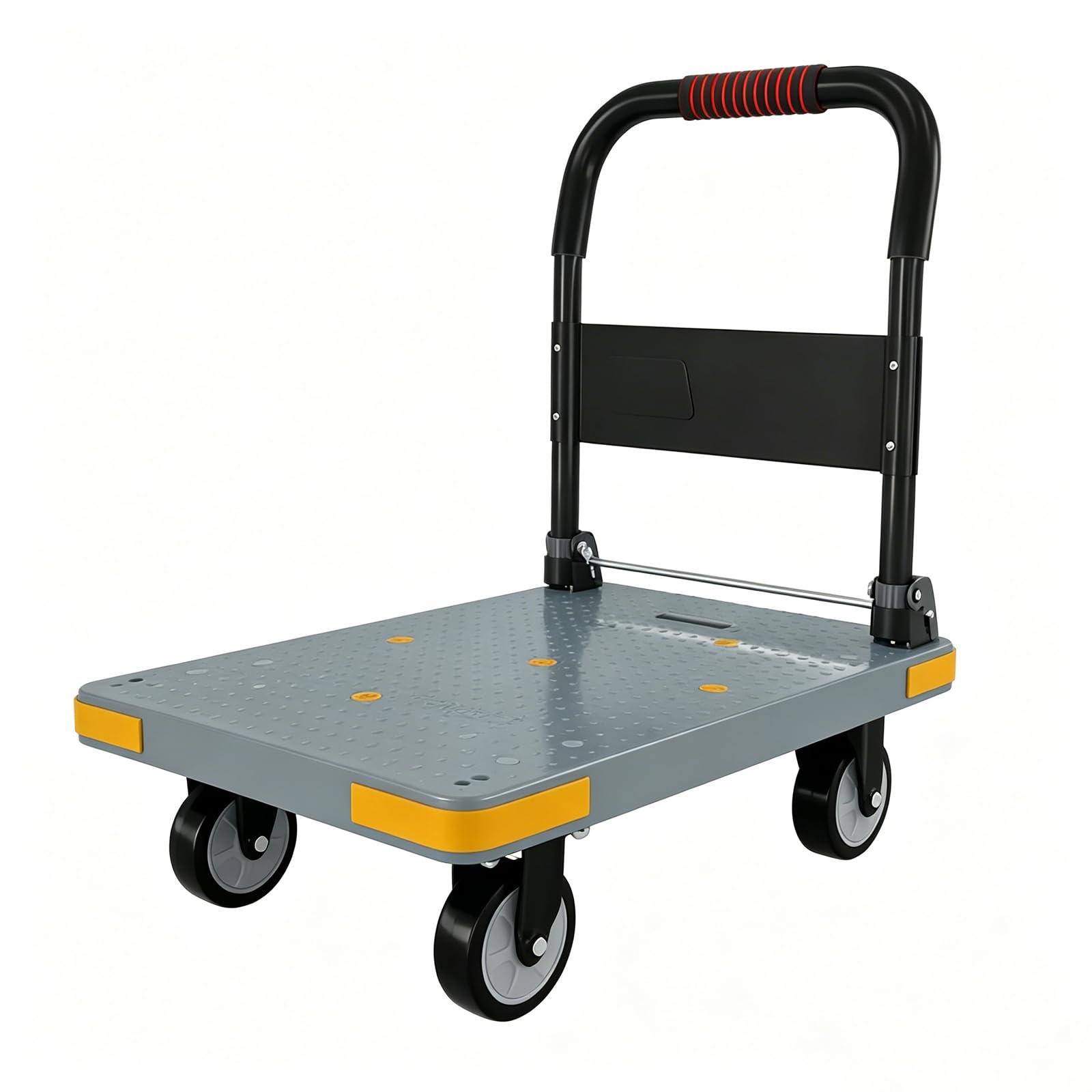 Składany wózek transportowy 200 kg, 72 x 50 cm, wózek platformowy z antypoślizgową powierzchnią, idealny do przeprowadzki, magazynu, warsztatu i majsterkowiczów (kolor szary)