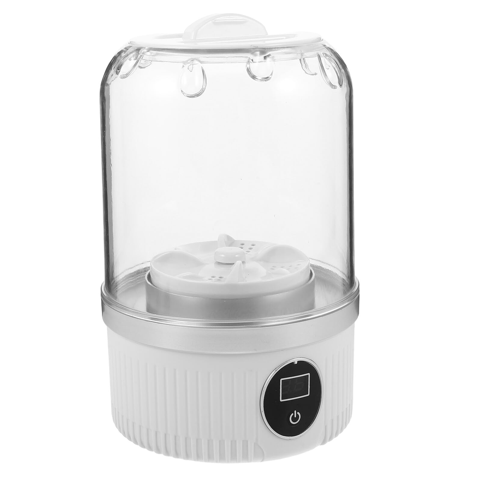 Mini Lavadora Portátil Recargable de Ropa Interior y Calcetines | Batería 3000mah, Color Blanco, Cuerpo de Plástico, Uso en Casa y Viaje