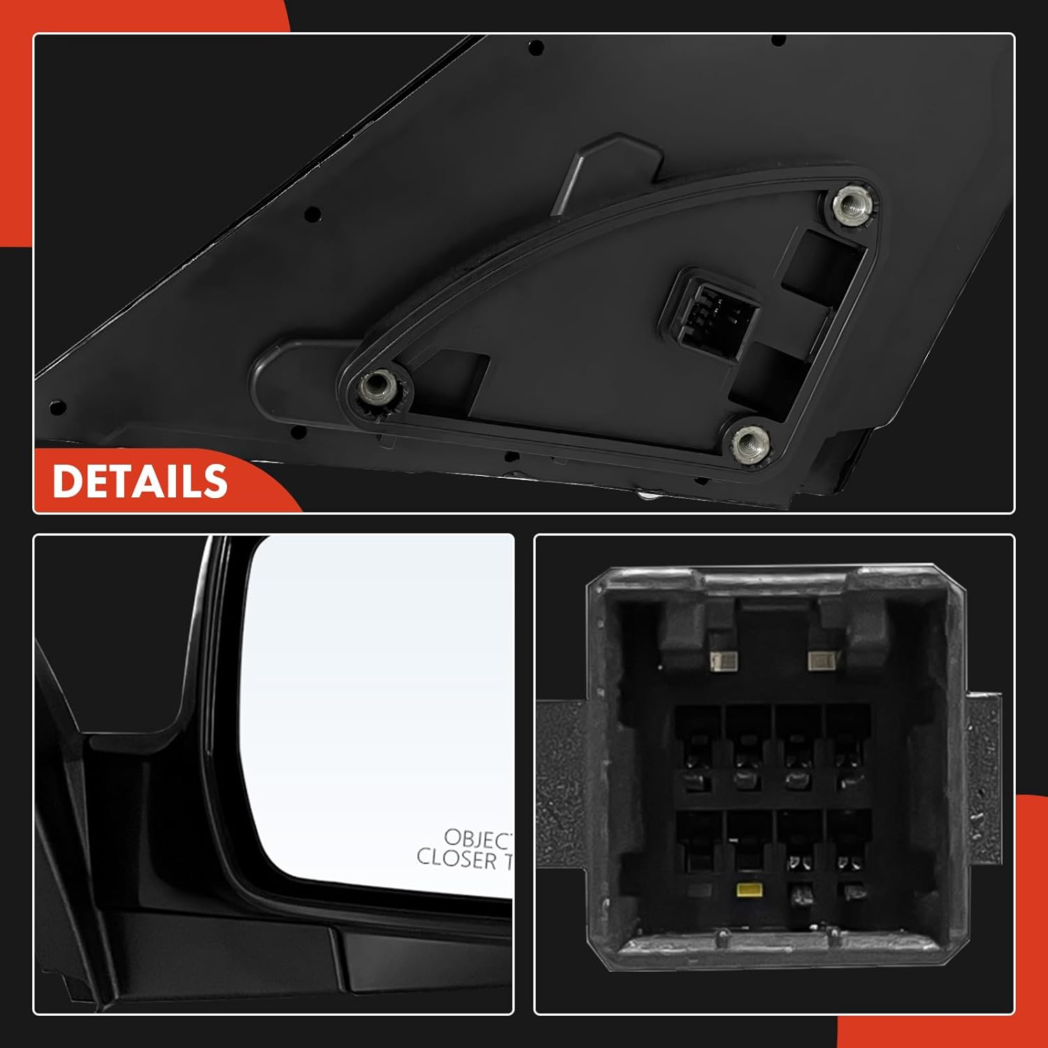 A-Premium Pair (2) Driver and Passenger Side Power Door Mirror Compatible with Hyundai Tucson 2010-2015 - Heated Manual Folding Black Outside Rear View Mirror w/Turn Signal