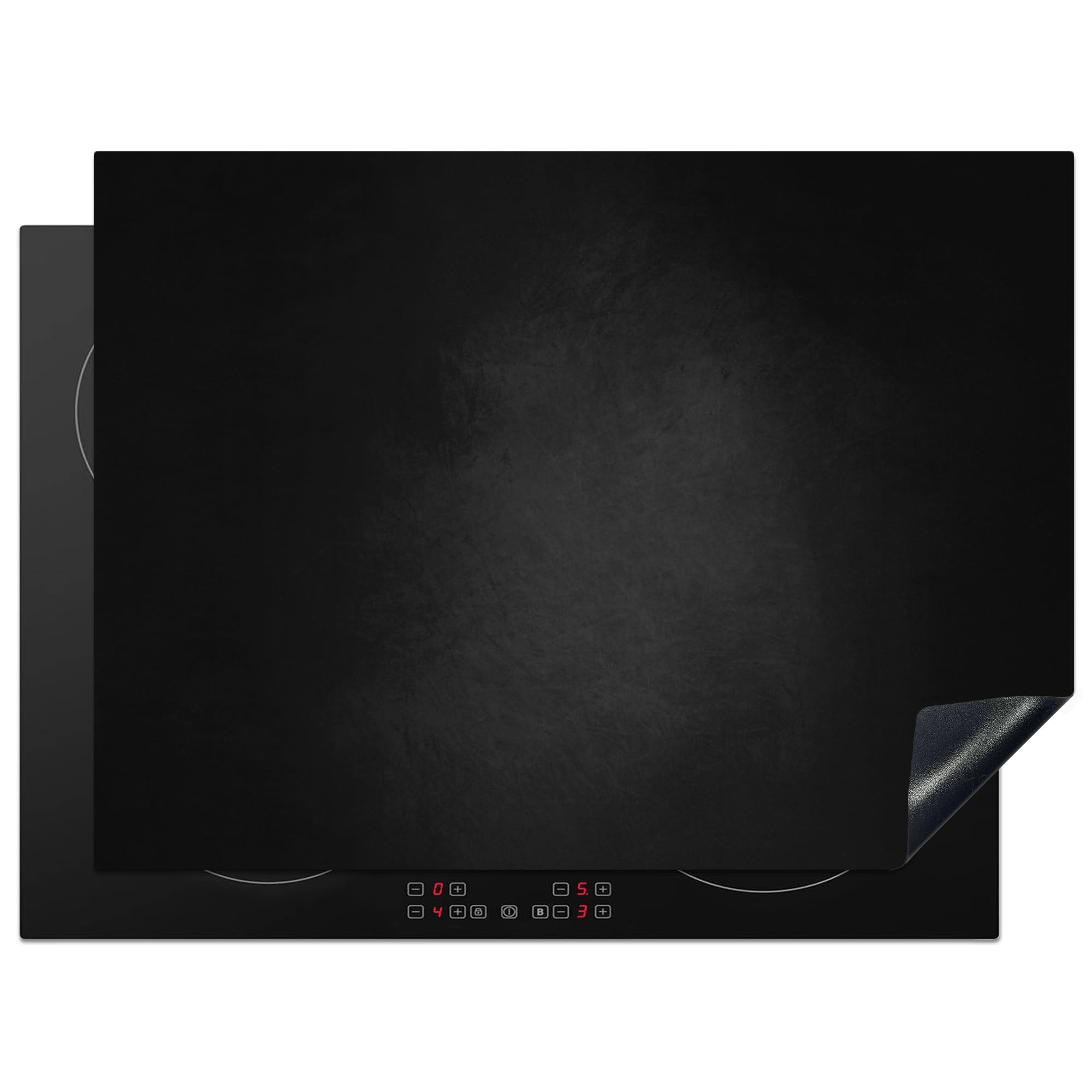 KitchenYeah© Induction Hob Protector Mat 20.5"x28" / 71x52 cm Cooker Top Protectors Cover Ceramic Covers Electric Hobs Vinyl Concrete - Black - Grey - Texture - Industrial