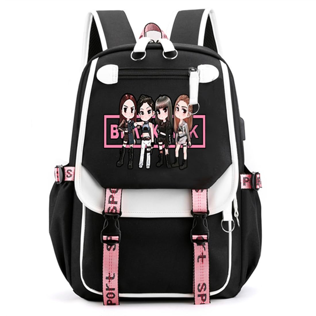 PALAY Blackpink School Backpack For Girls School Bag With Usb Charging & Headset Port Kpop Idol Print Laptop Backpack College School Bookbag For Boys (B09XMGJZH8) Amazon Price History, Amazon Price Tracker