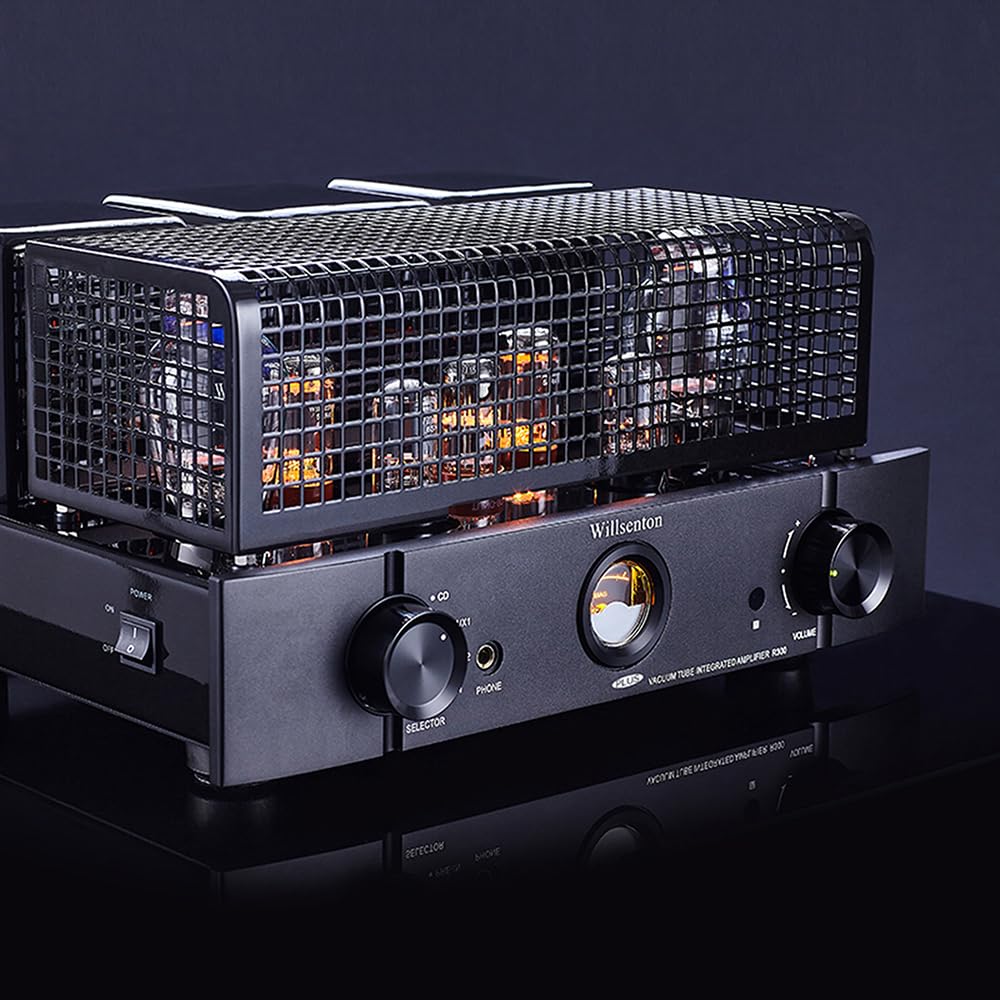 Willsenton R300 Plus Amplificatore a tubo 300 Bx2 a estremità singola Classe A Amplificatore di potenza integrato Amplificatore di potenza per cuffie tutto in uno (nero)