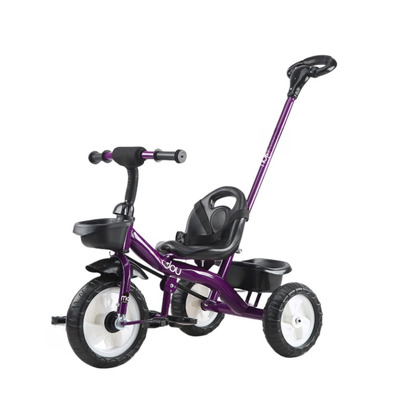 子供三輪車多機能ペダル、手押し取外し可能ピンク値段交渉可