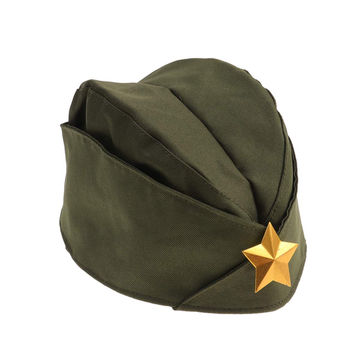 ToyvianArmy Garrison Cap Canvas Sailor Dance Boat Cap Russian Military Star Side Cap for Party Cosplay Performance ï¼ˆRedï¼‰