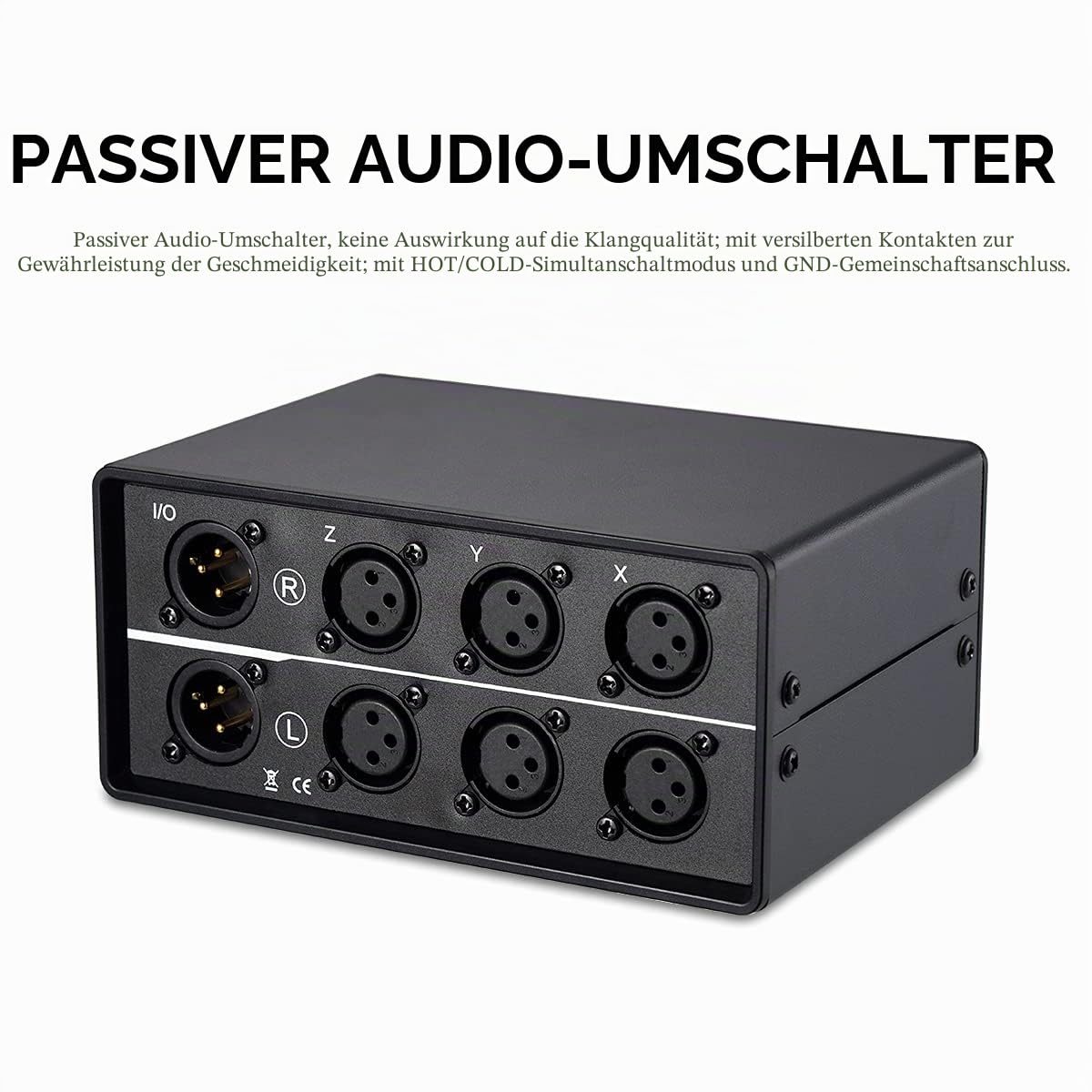 Nobsound 3-IN-1-OUT XLR Audio Switch ; Balanced Audio Converter ; 3-Way Stereo Passive Audio Selector Switcher (MC103 Pro 3-IN)