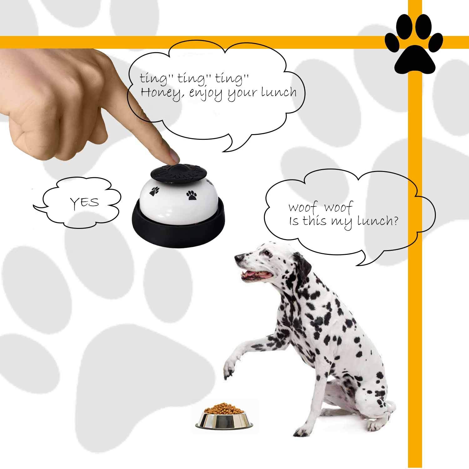 Campana Per Addestramento Cani CUKCIC - Pulsante Grande, Antiscivolo, Per Richiamo E Pasti, Metallica - Foto 9