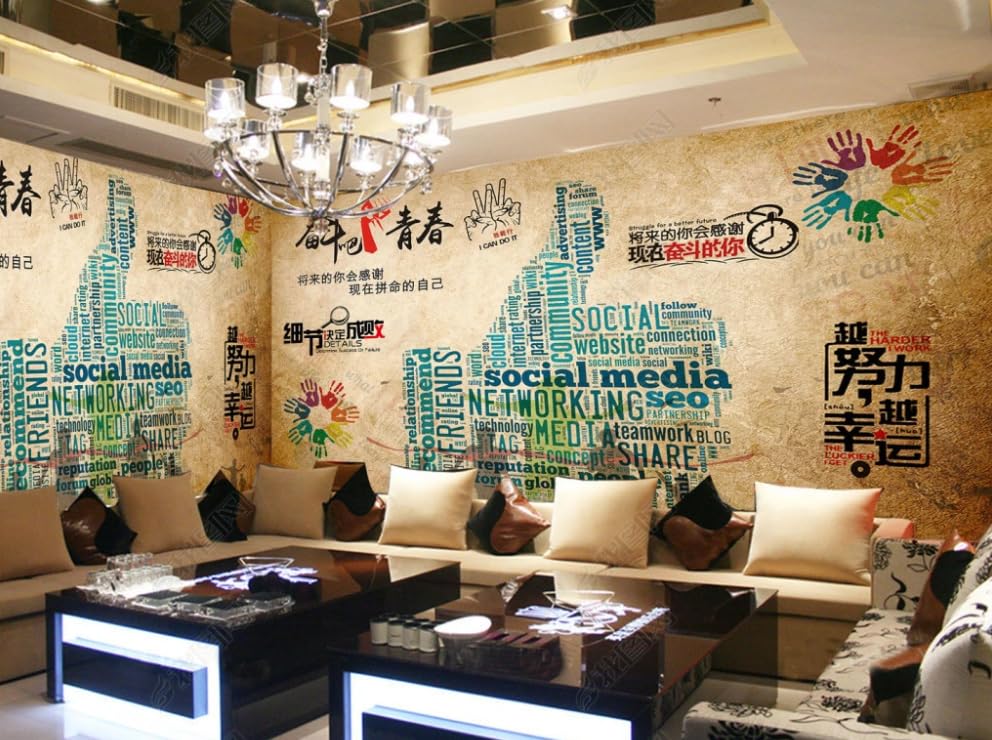 Papier peint intissé bar rétro panoramique décor mural intérieur - 3