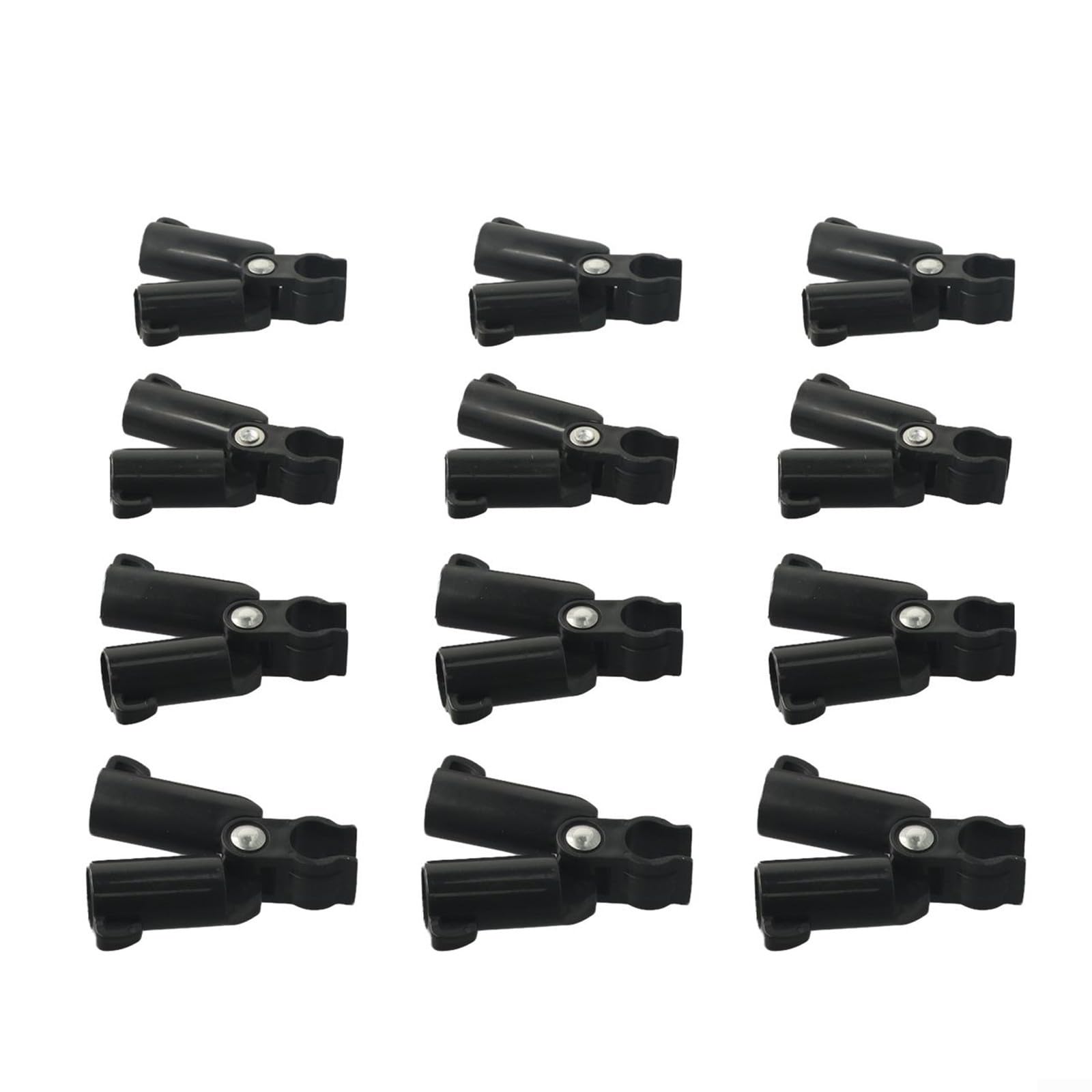 12Pcs 16mm Plant Trellis Cane Climbing Support Connector, Hinged Triangular Plant Stake Support Connector, Climbing Vine Rattan Stake Connector Joint Fixing Bracket Clip For Garden Orchard Tomato