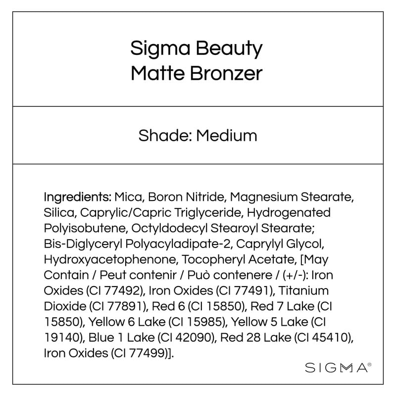 Sigma Beauty Matte Bronzer Powder - Longwear Light Bronzer with Matte Finish for Face - Achieve Natural, Sun Kissed Glow (Medium) - Image 5