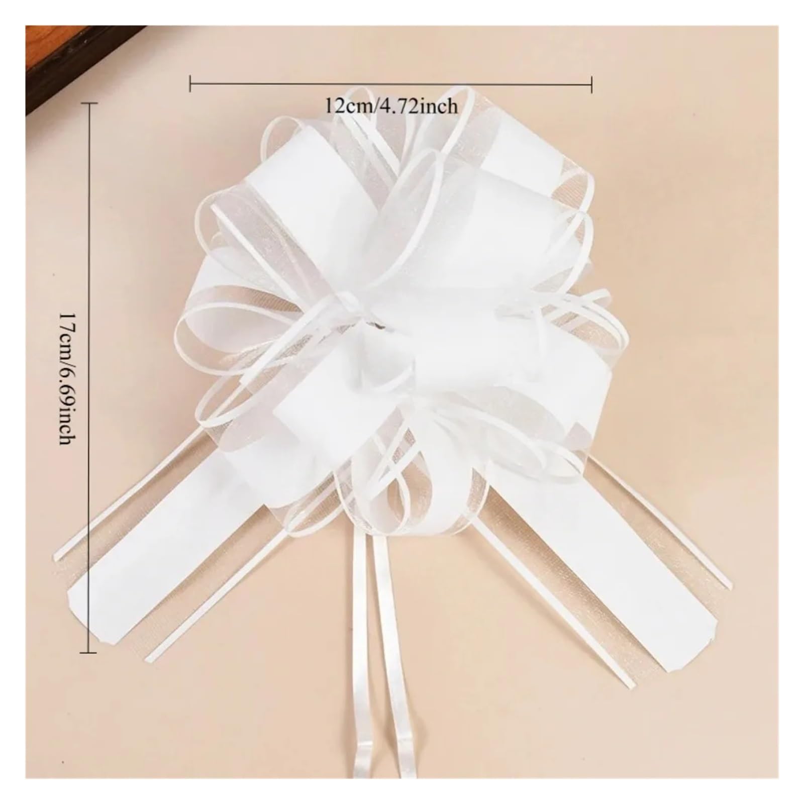 20 Nastri for Fiocchi for Auto Nuziali, Confezione Regalo, Decorazione, Fiori Fai da Te, Forniture for Feste di Compleanno, San Valentino per Casa