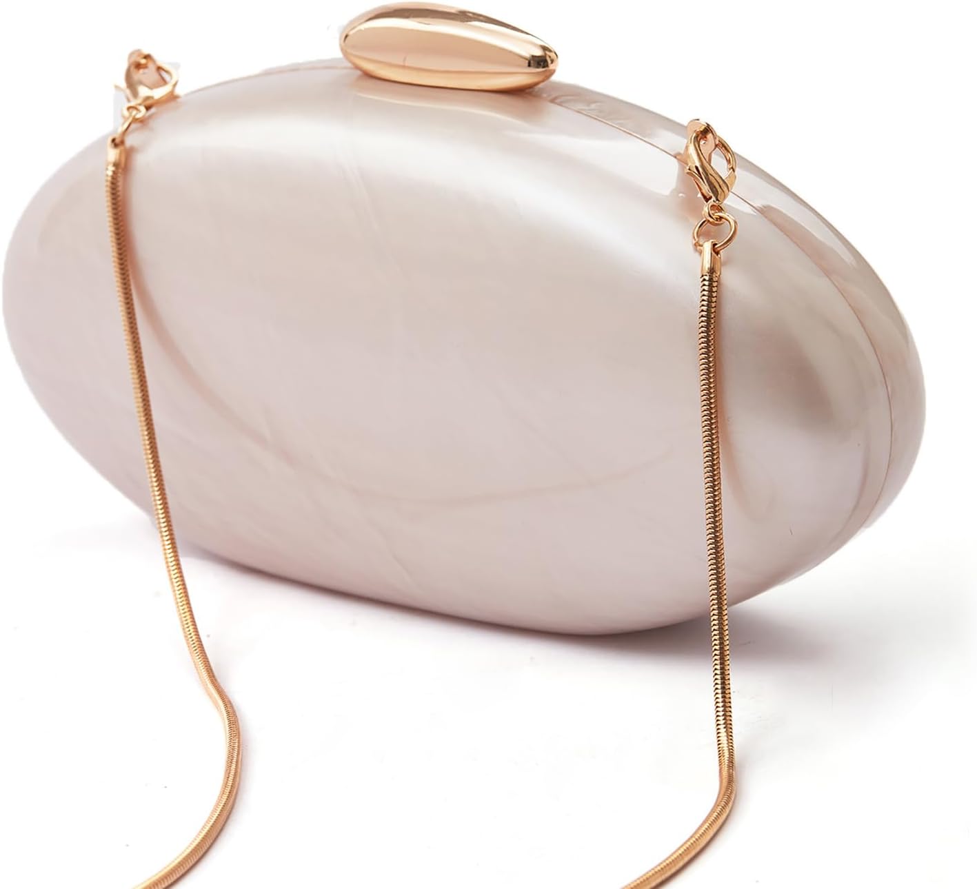 Acrylic Pearl Clutch Purses for Women, Minimalist White Evening Clutch Bag for Party, Wedding, Prom, Banquet - Image 3