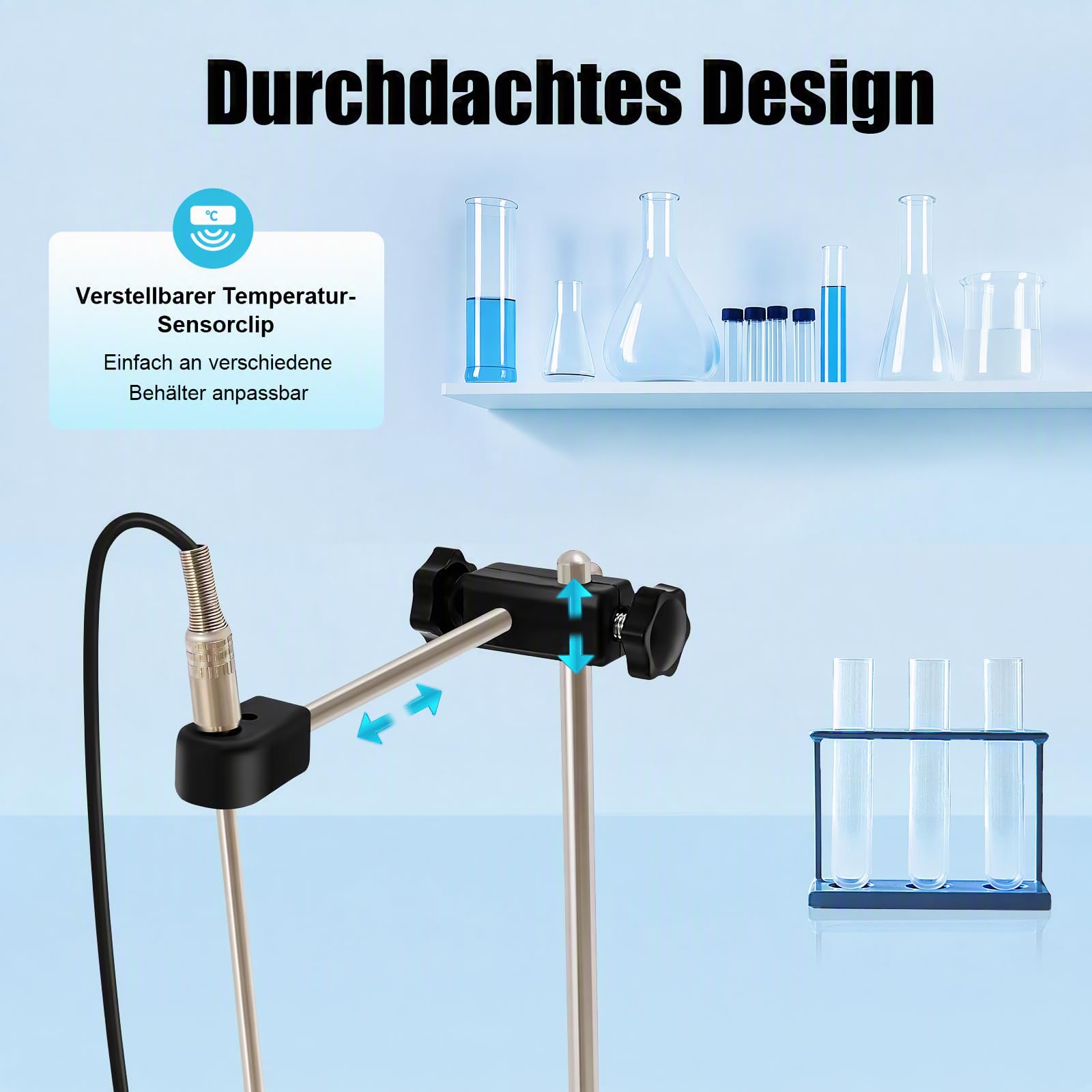 Magnetrührer Heizplatte 250W 2000ml 0-2000rpm Digital EU