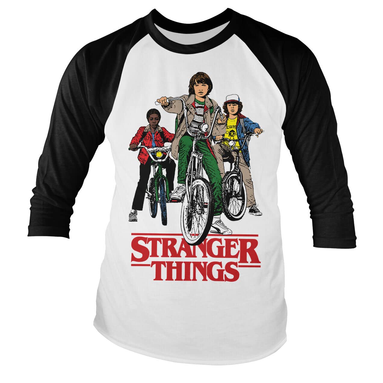 Stranger ThingsOfficially Licensed Stranger Things Bikes Baseball 3/4 Sleeve T-Shirt