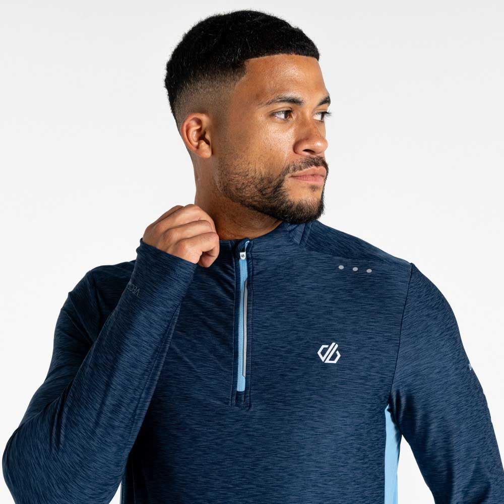 Dare2B Męska koszulka Power Up Stretch Midlayer Blue