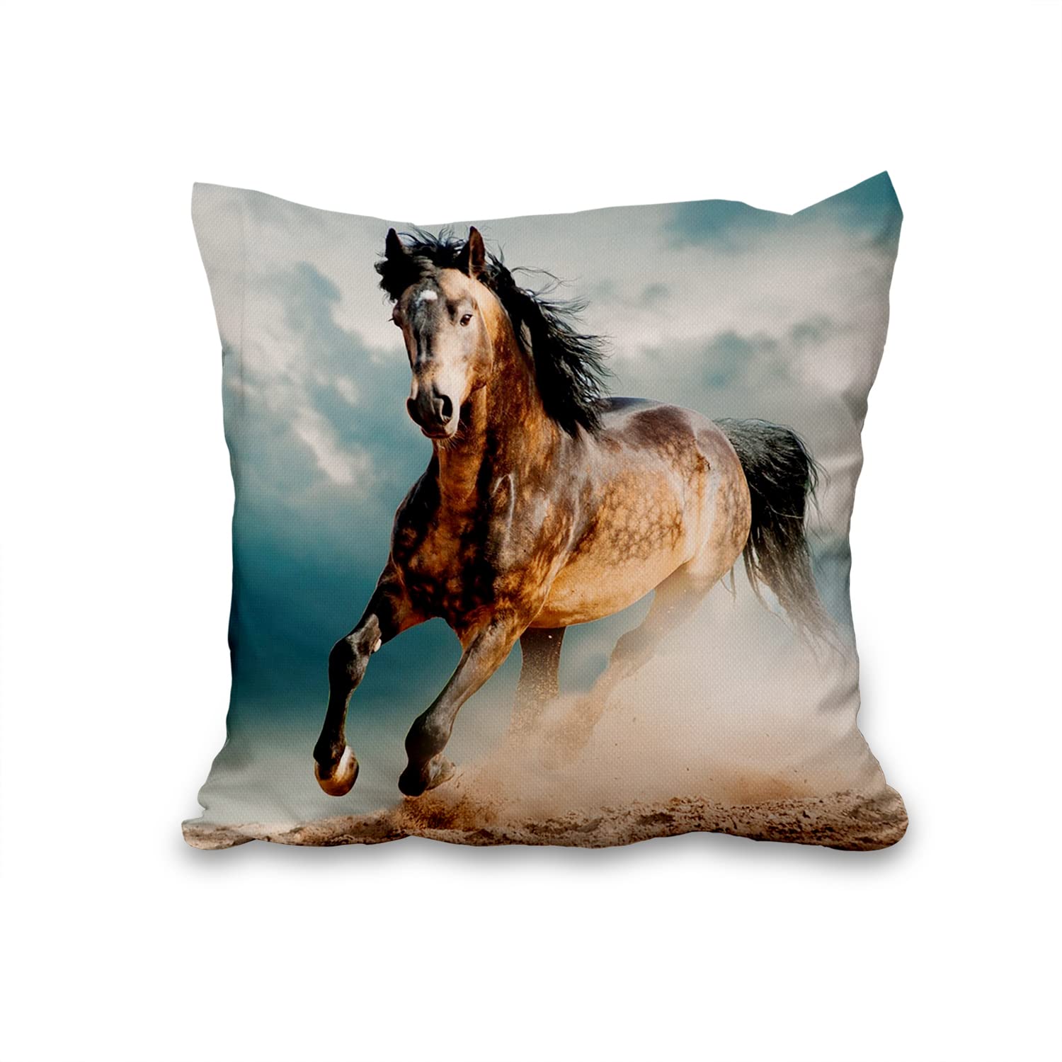 Aoihrraan 18 x 18 inch paardenkudde kussenslopen realistische dieren hardlopen paard vierkante linnen kussenslopen woondecoratie voor boerderij slaapbank woonkamer buiten tuinbank, 46 x 46 cm set van 4 Aoihrraan 18 x 18 inch paardenkudde kussenslopen realistische dieren hardlopen paard vierkante linnen kussenslopen woondecoratie voor boerderij slaapbank woonkamer buiten tuinbank, 46 x 46 cm set van 4