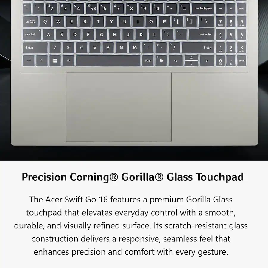 Image of Acer Swift Go 16 AI Copilot+ PC Laptop, 16 inch 2K OLED Touchscreen, Intel 8-core Ultra 7 355(>Ultra 9 288V), 32GB LPDDR5X, 1TB SSD, Backlit KB, Wi-Fi7, Thunderbolt 4, w /Stylus, Win11PRO