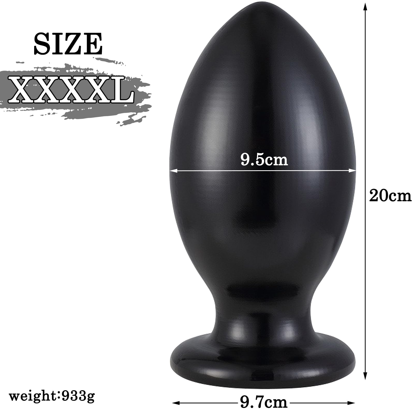 BDSMLOVE Tapón anal para mujeres y hombres, tapón anal, juguetes anales, tapones, juguete sexual, tapón anal, expansor anal grande, juguetes anales, juguete sexual erótico para parejas (XXXXL)