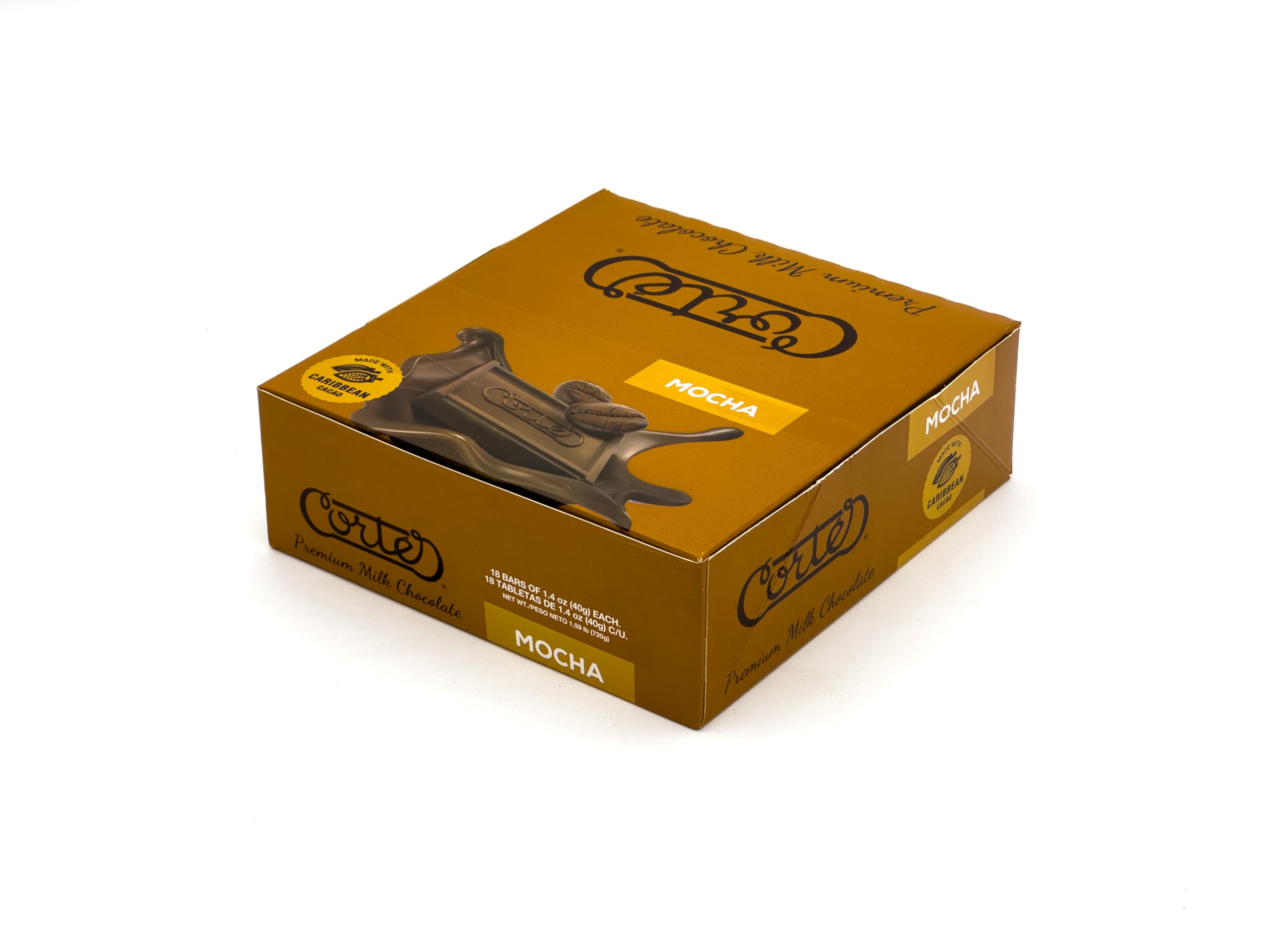 Amazon.com : Cortés Premium Milk Chocolate Mocha Bar, 1.4 oz