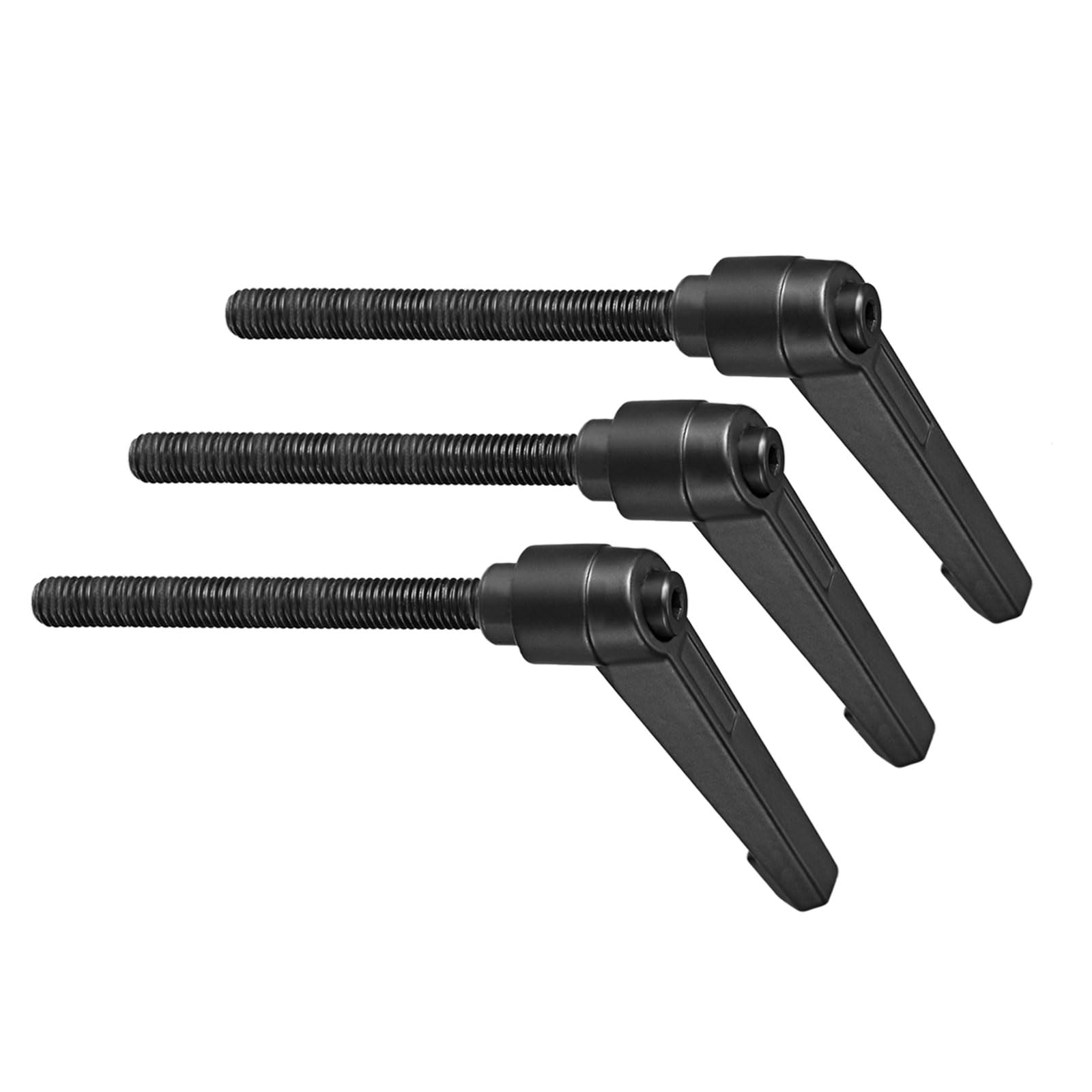 Clamping Lever Handles, M8 x 70mm Male Thread, Adjustable Quick Release Locking Rotating Bolt Knobs Black - (Applications: for Lathe Machinery), 3-Pieces