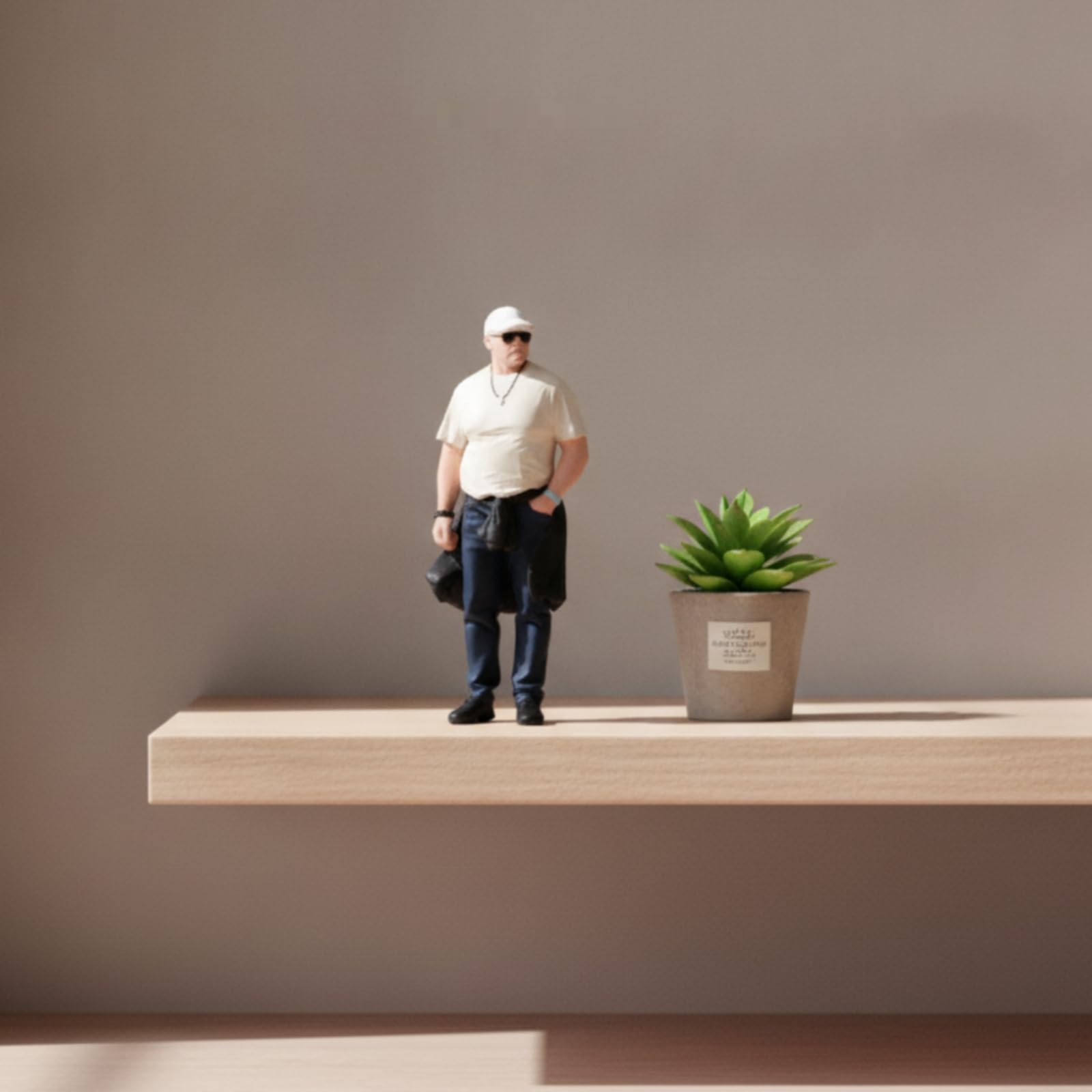 Modellfigur Handbemalt Sammlerfigur Detailliert Miniaturmensch für Modellbauer, Diorama, Blumentopf, Aquarium, 1/18, 散步女生