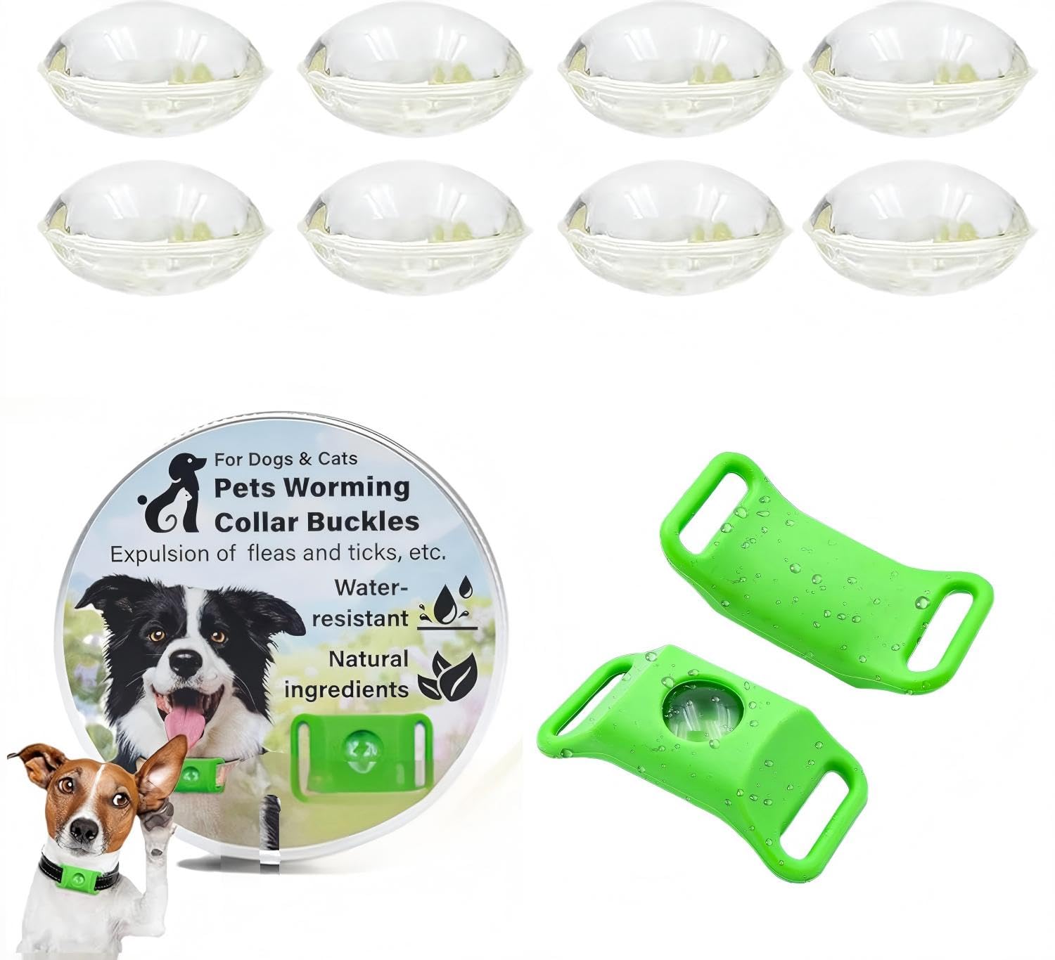 Natural Flea Protection – Special Collar for Small Dogs – Essential Oils – Custom and Safe Fit, Style 1