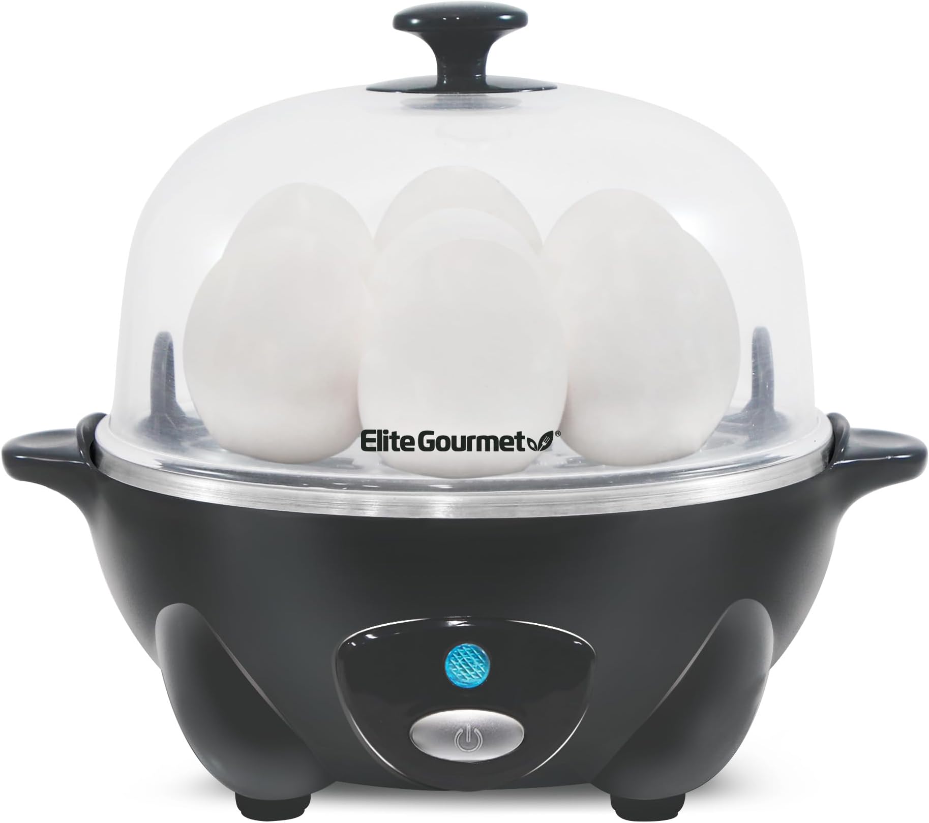 - EGC710DKG Rapid Egg Cooker, 7 Easy-To-Peel, Hard, Medium, Soft Boiled Eggs, Poacher, Omelet Maker, Auto Shut-Off, Alarm, 16-Recipe Booklet, BPA-Free, Ash