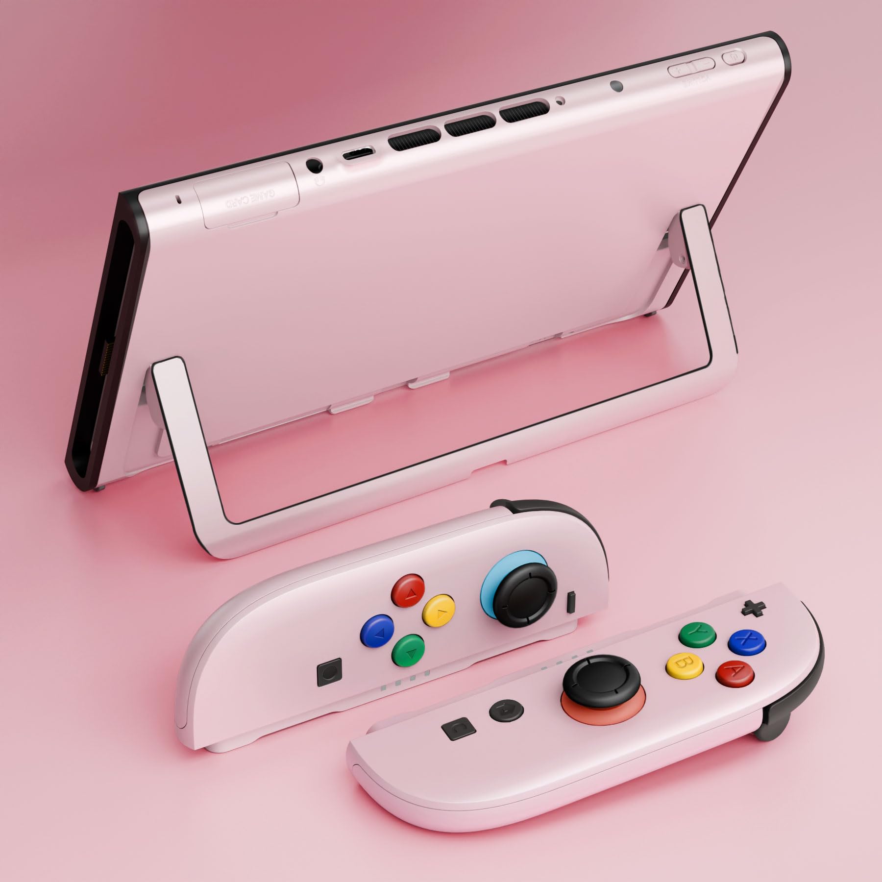 eXtremeRate Cover per Nintendo Switch 2, Tasti Kit Joycon 2 Custodia Posteriore Console Ricambio, Accessori per Nintendo Switch 2,Senza Joycon e Console - Rosa