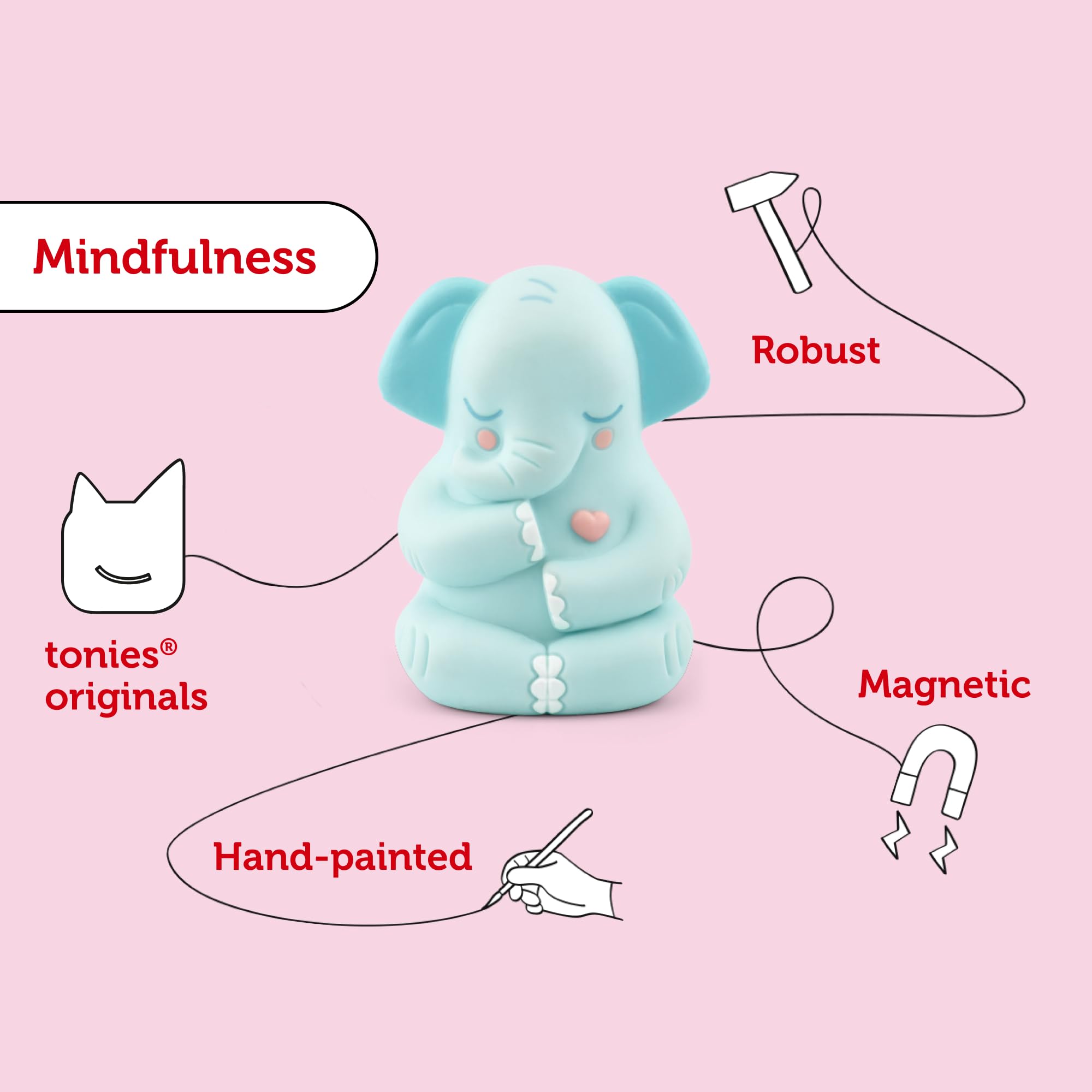TONIES Mindfulness: Affirmations with Greta the Elephant Audio Classic Tonie Character - Image 2