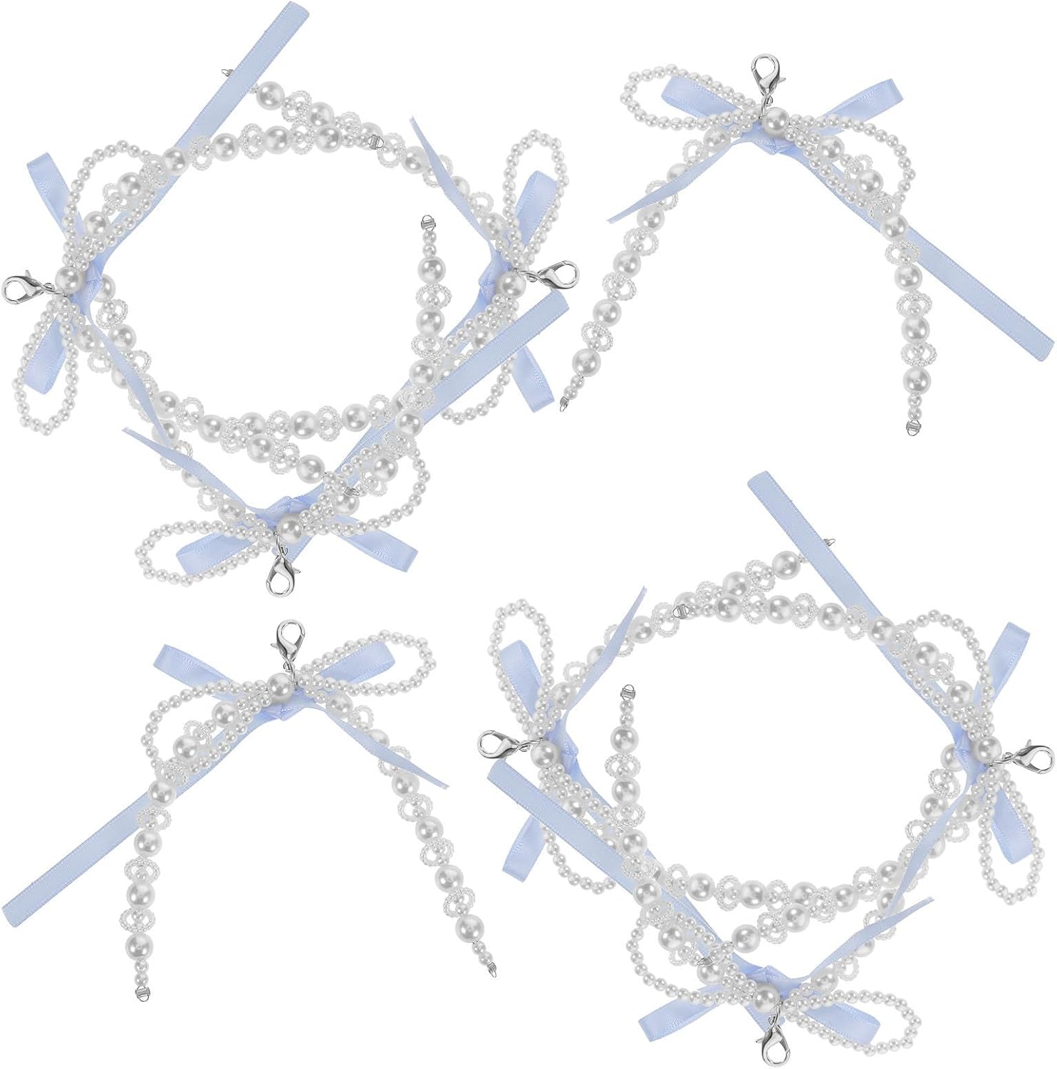 8pcs Kawaii Bow Knot Charm Plastic Dangle for DIY Accessories 1#