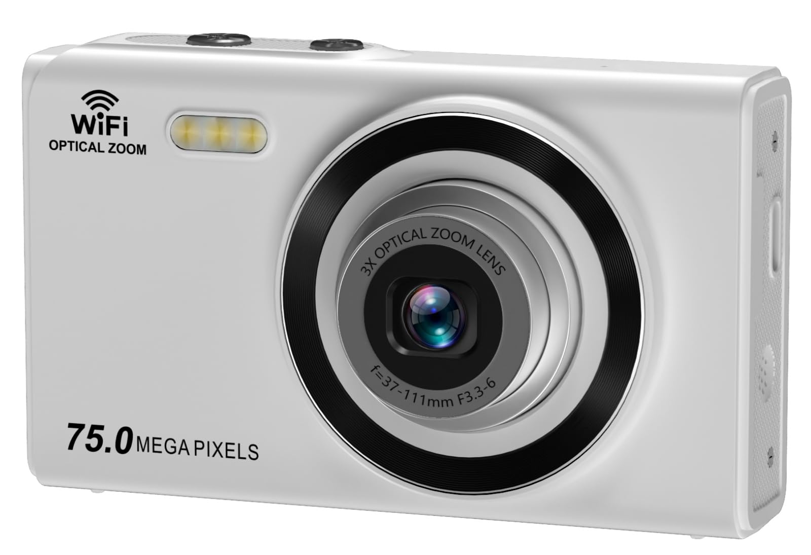 デジタルカメラ 4K スマホに送れる デジカメ 転送機能 7500万画素 デジタルカメラ 4K 7500万画素 12倍光学ズーム 64GBメモリーカード