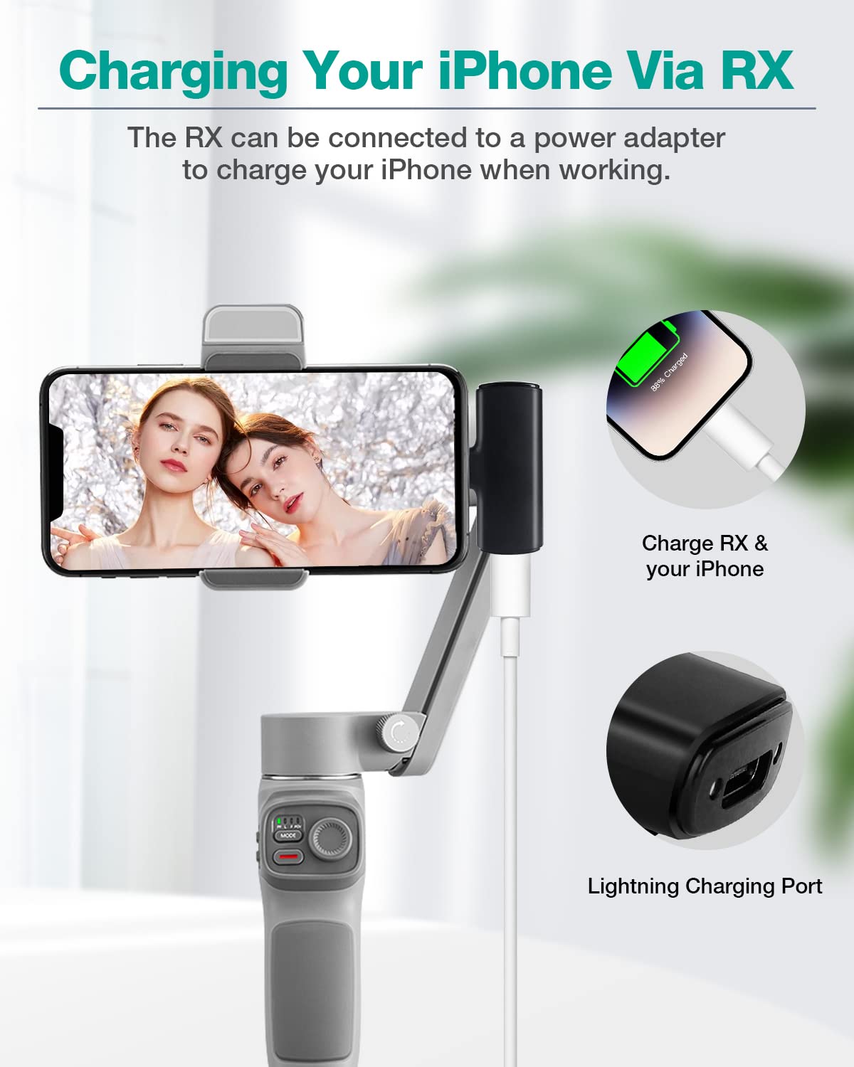 K10 - Microfono lavalier wireless per iPhone, iPad, iPhone, cancellazione del rumore, microfono da bavero con 2 mini microfoni, microfono Lav per YouTube, Facebook e TikTok